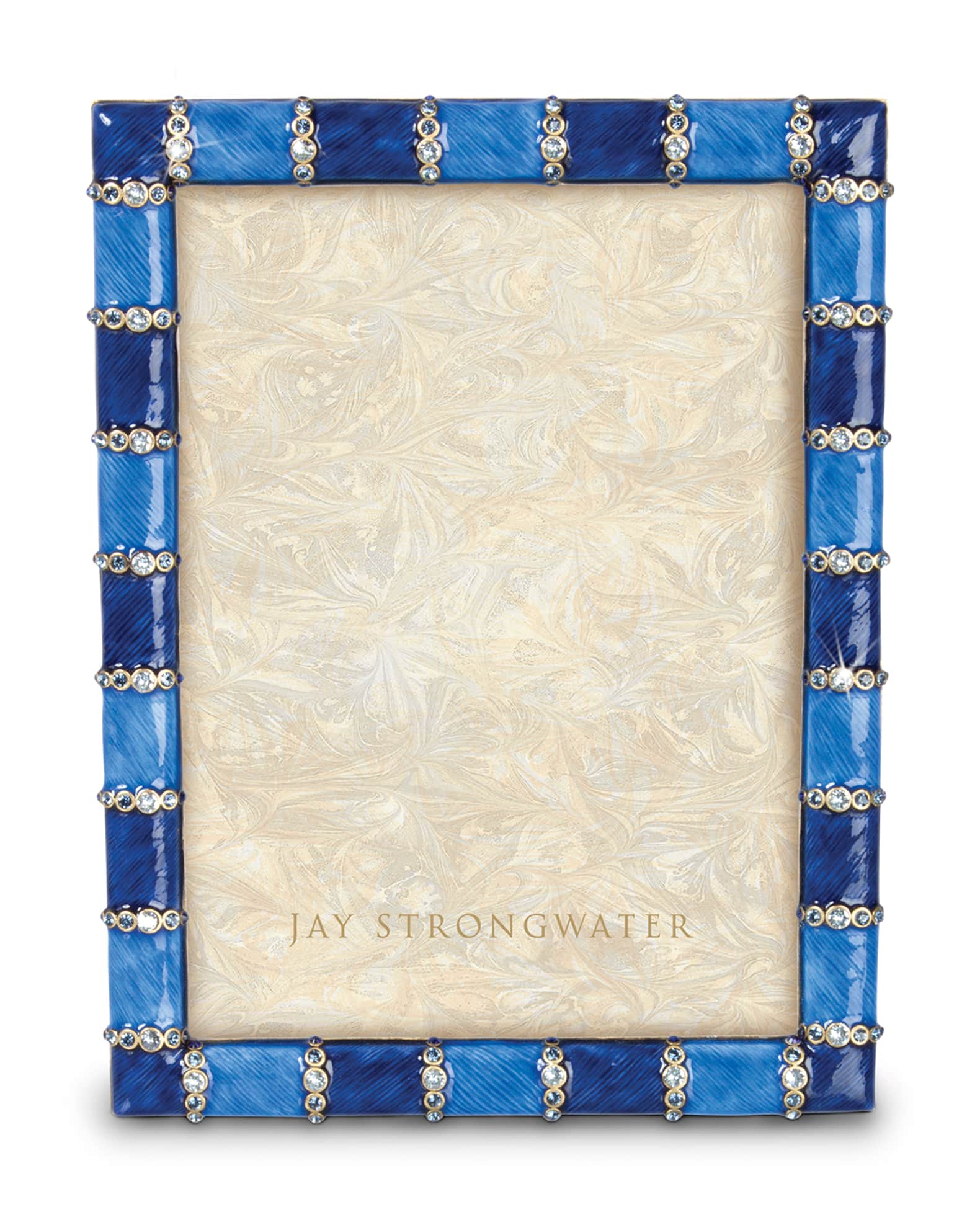 Jay Strongwater Pierce Striped 5" x 7" Picture Frame