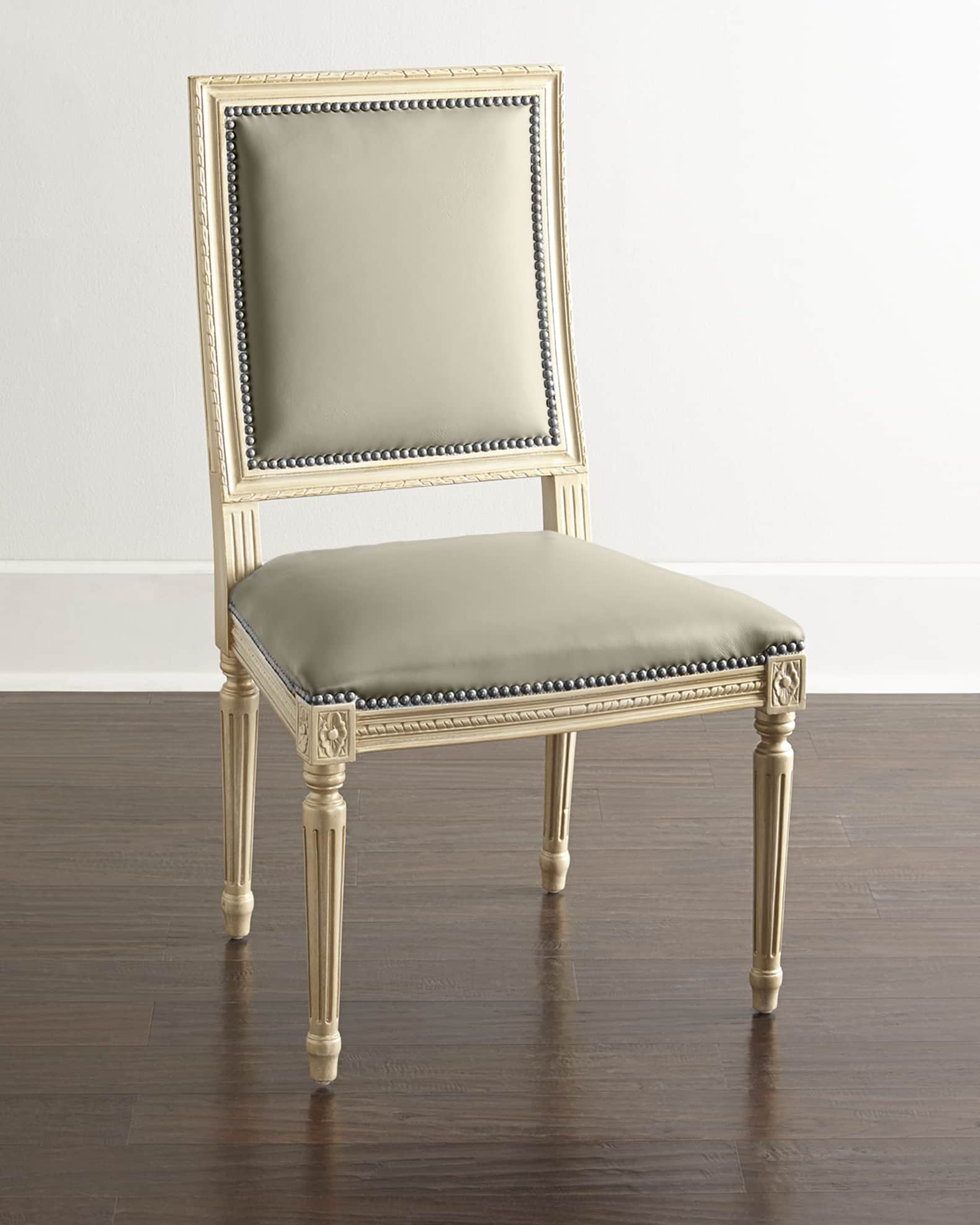 Massoud Ingram Leather Dining Chair, D2