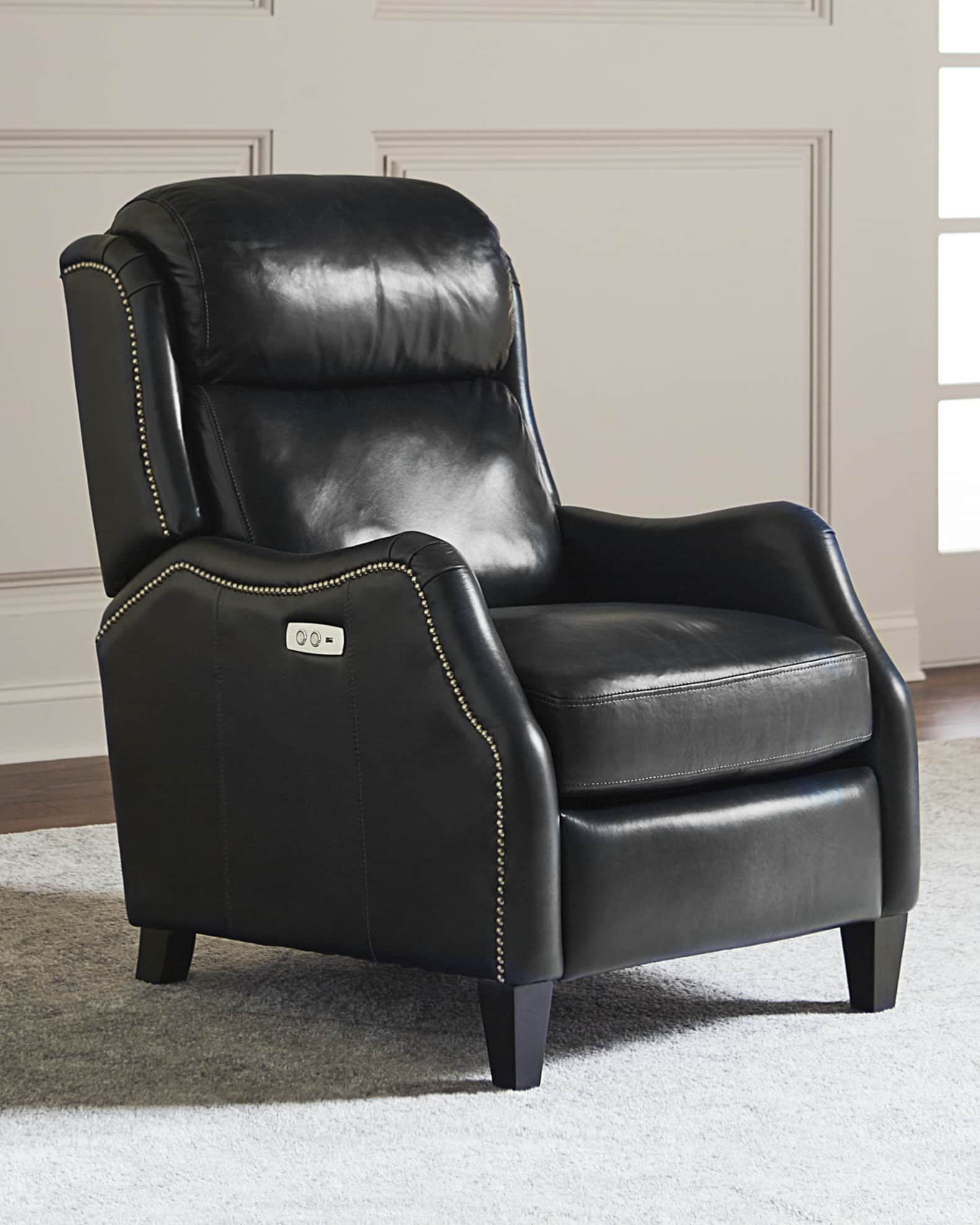 Bernhardt Cleo Leather Powered Recliner Chair