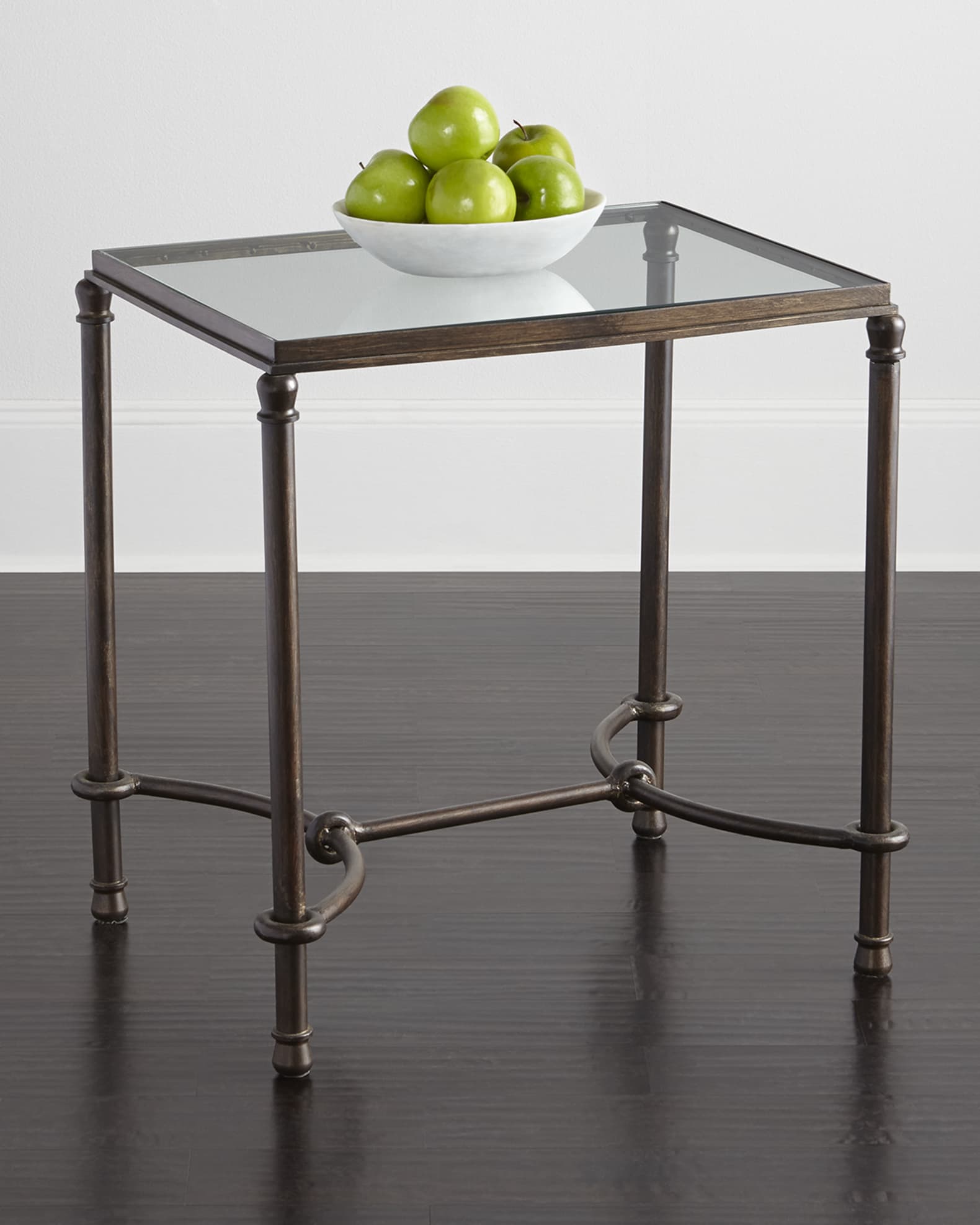 Hanigan Glass-Top End Table