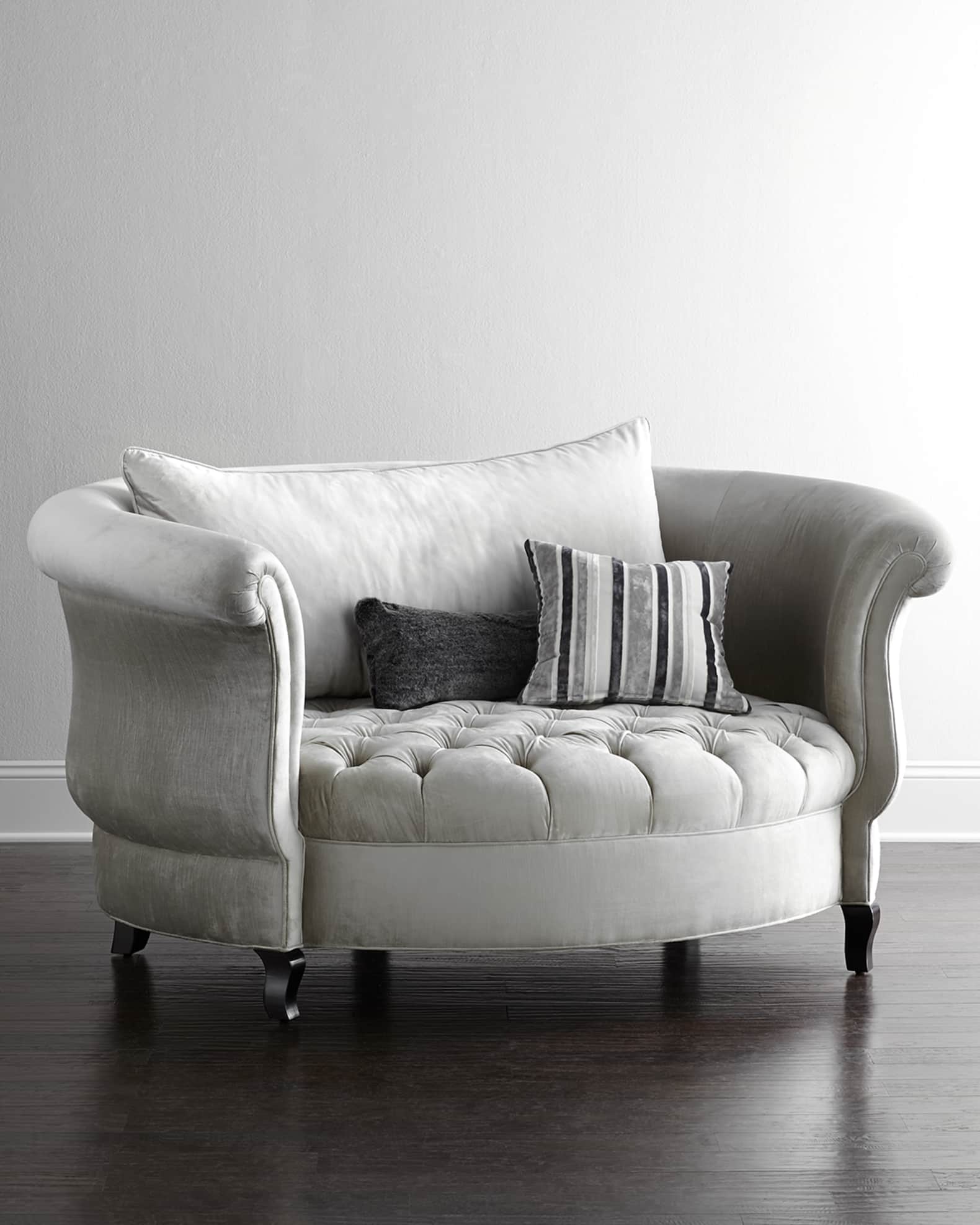 Haute House Harlow Silver Cuddle Chair