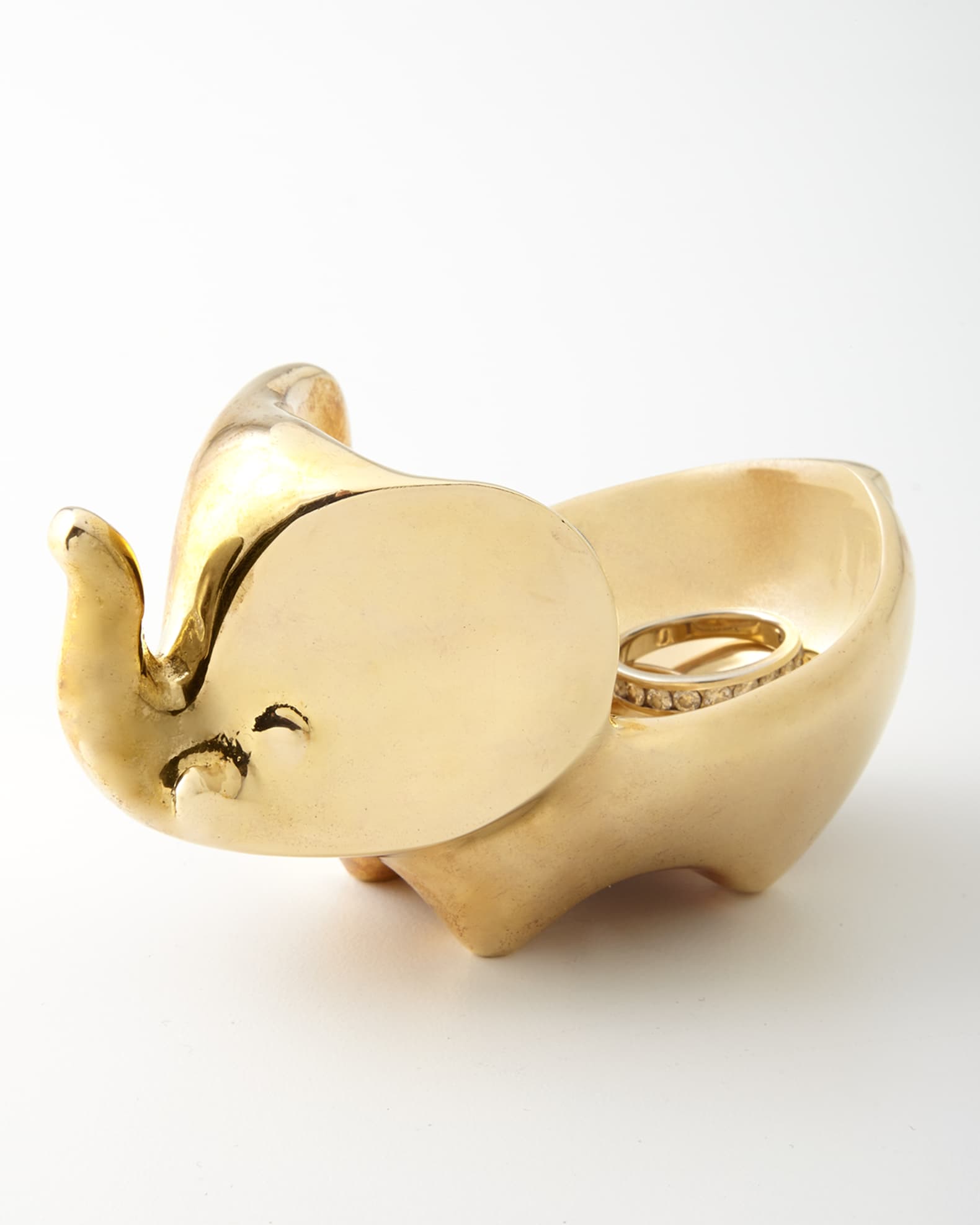 Jonathan Adler Brass Elephant Ring Bowl