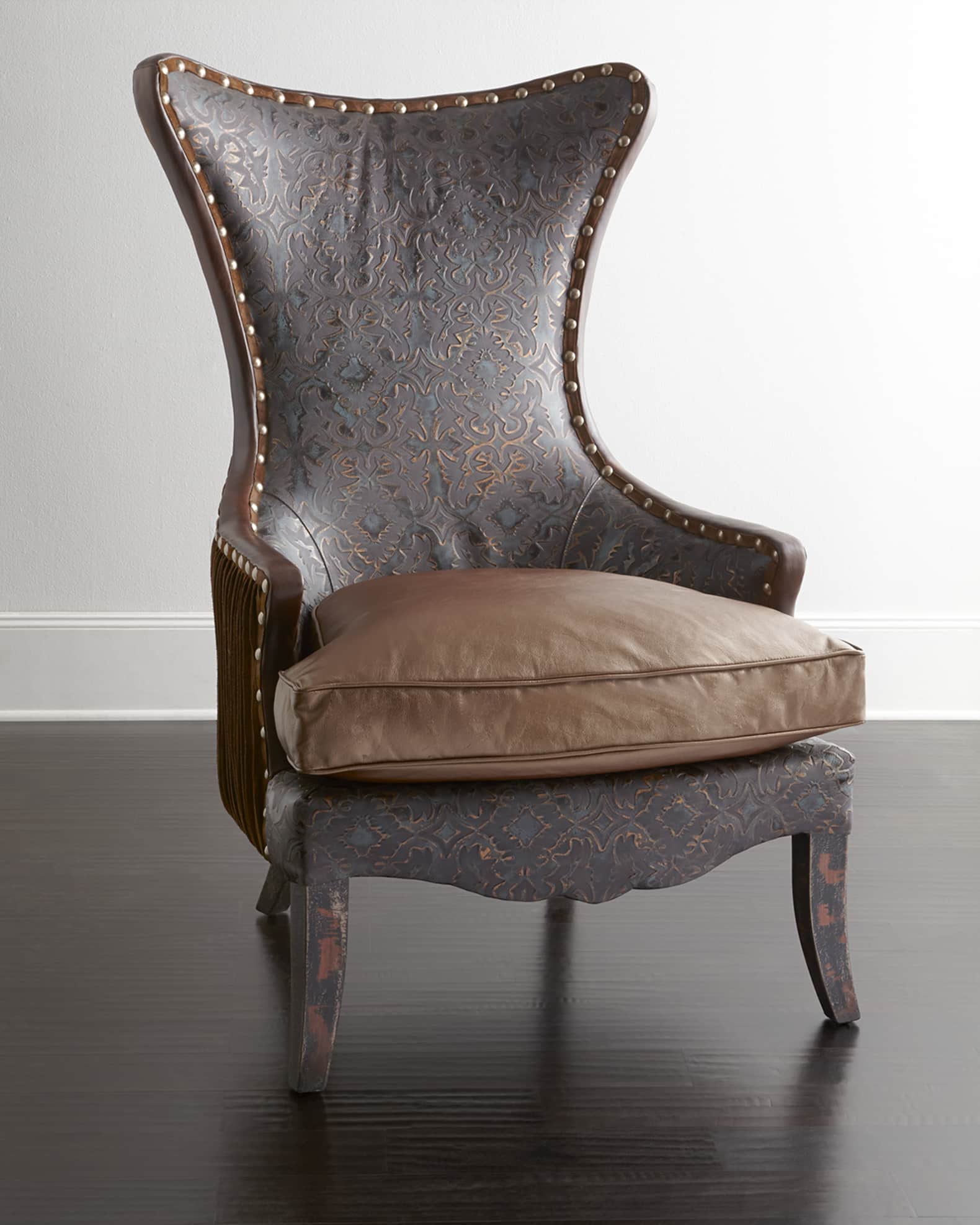 Old Hickory Tannery Martha Leather Wing Chair