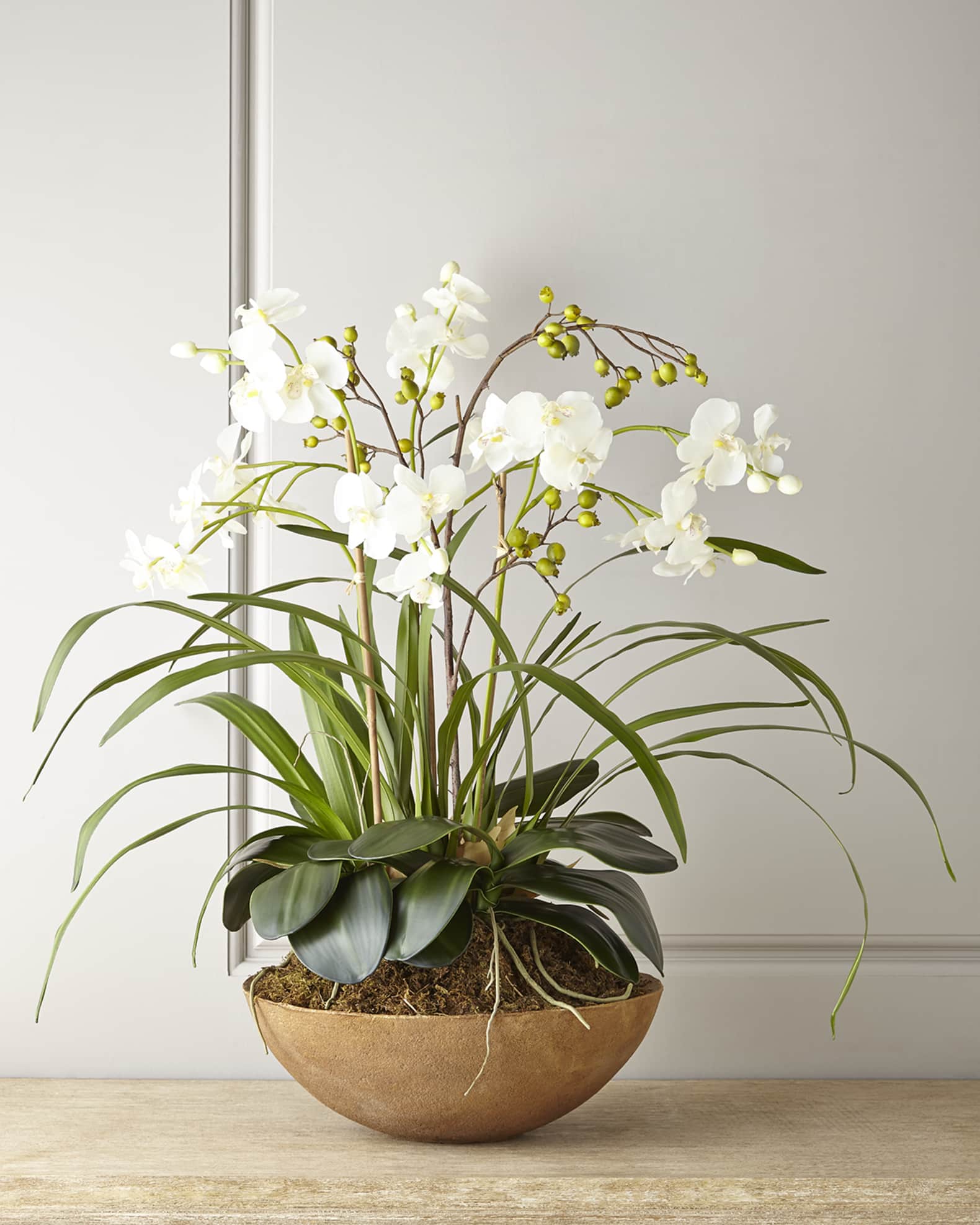Faux Moth Orchid in Planter