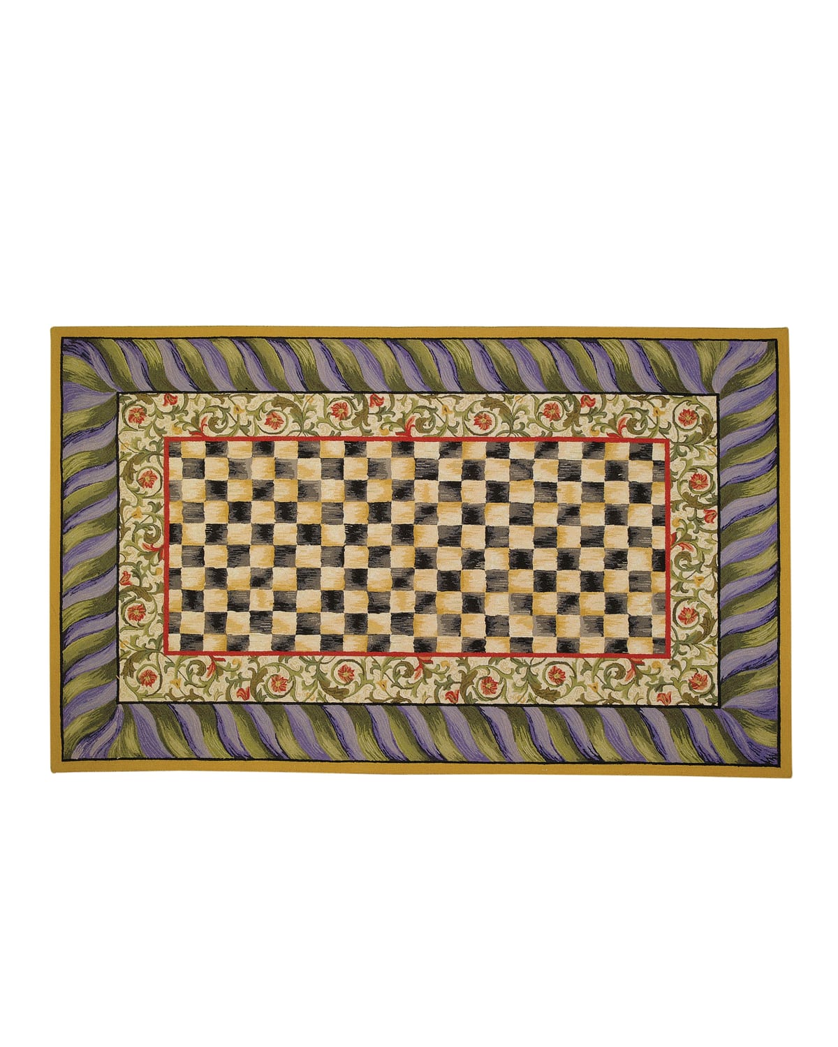 Courtly Check Rug, 3' x 5'