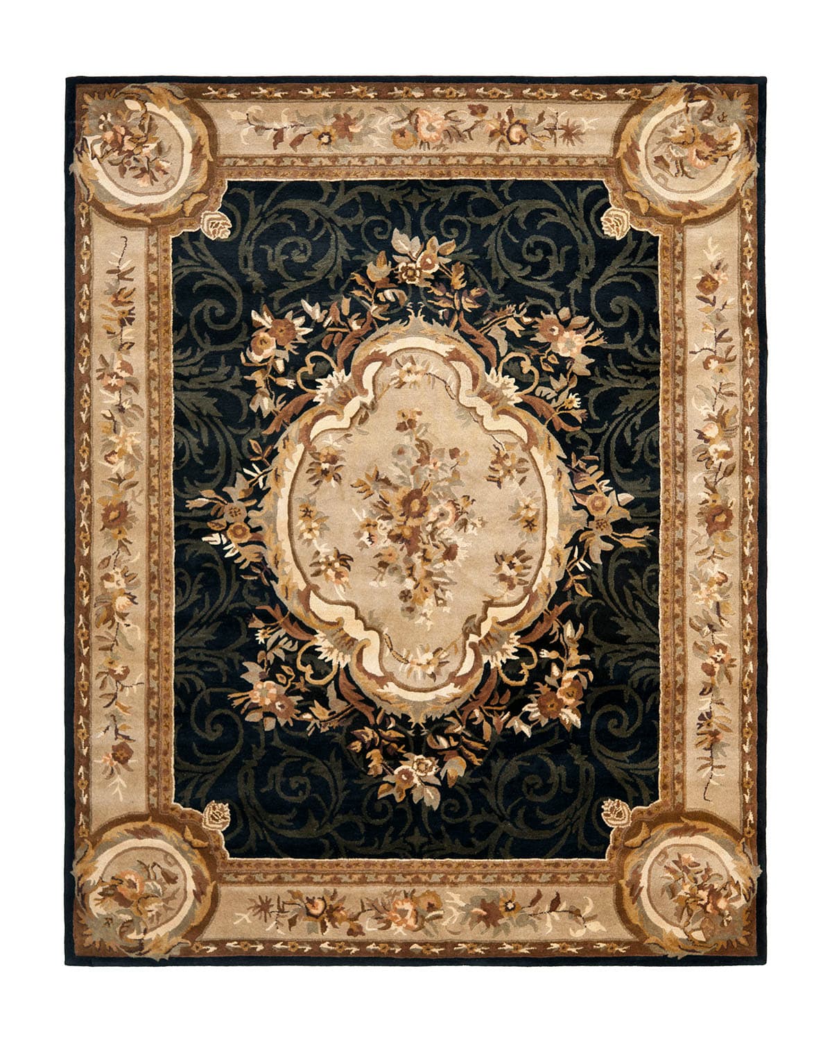 Aubusson Night Rug, 9' x 12'
