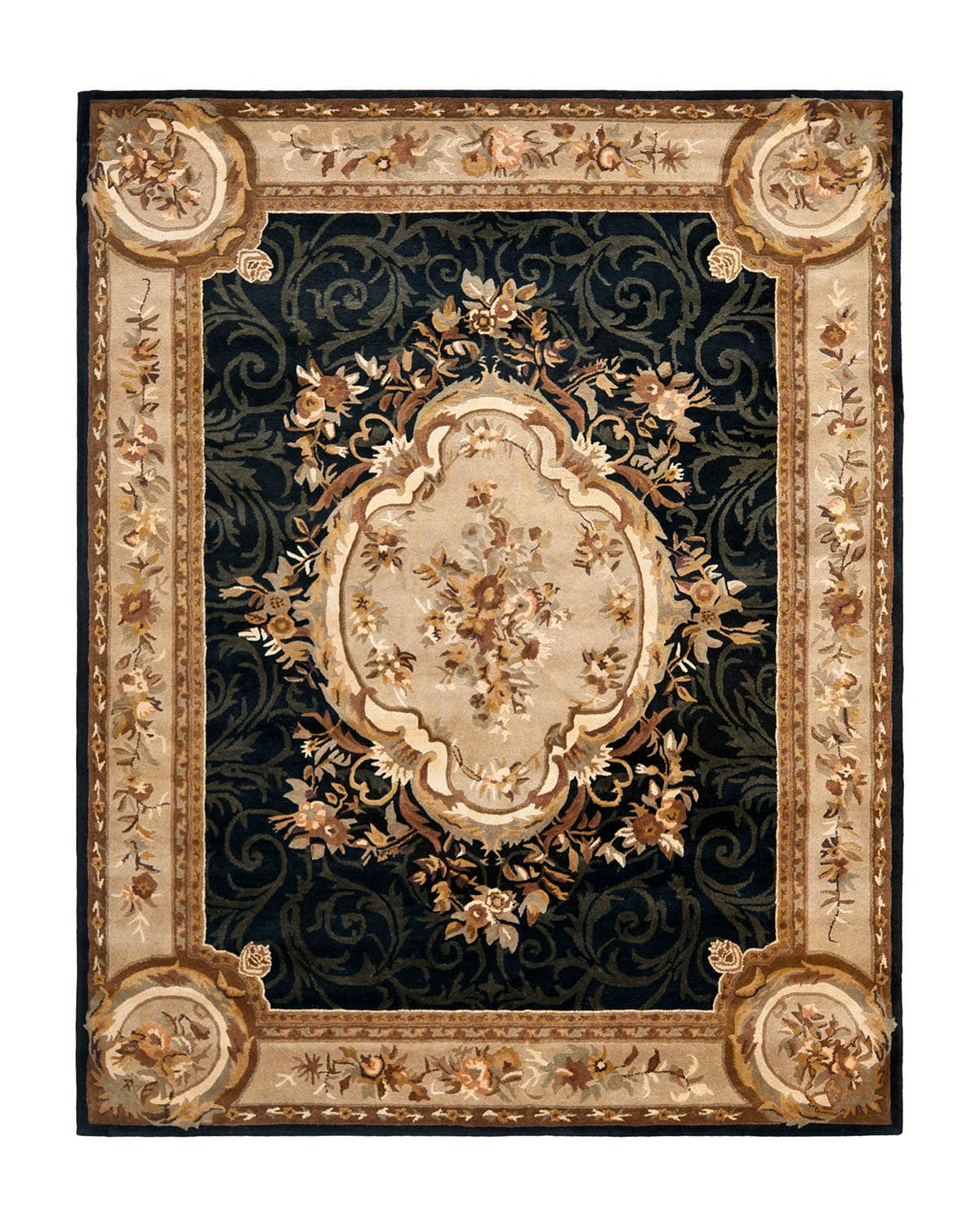 Aubusson Night Rug, 6' x 9'