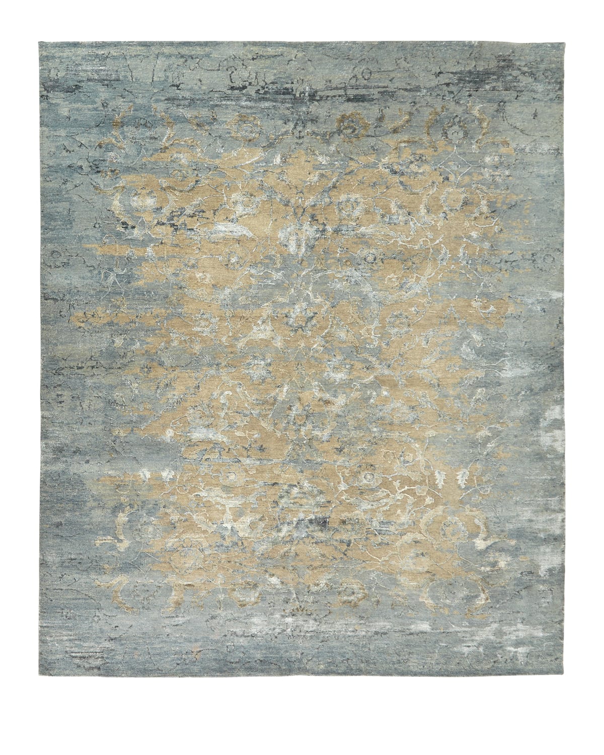 Aquamarine Hand-Knotted Rug, 8' x 10'