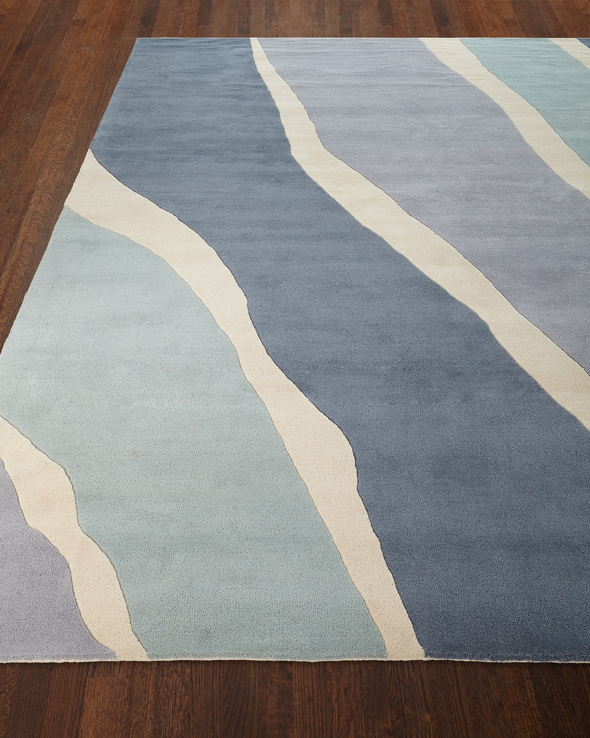 Ocean Waves Hand-Tufted Rug, 8' x 10'