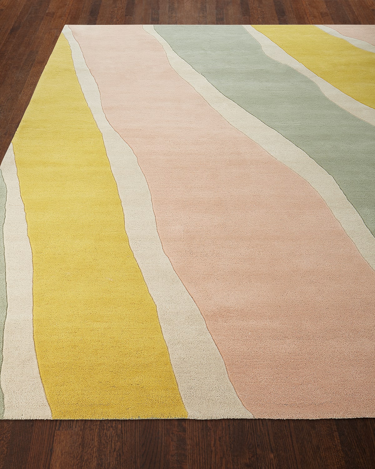 Ocean Waves Hand-Tufted Rug, 5' x 8'