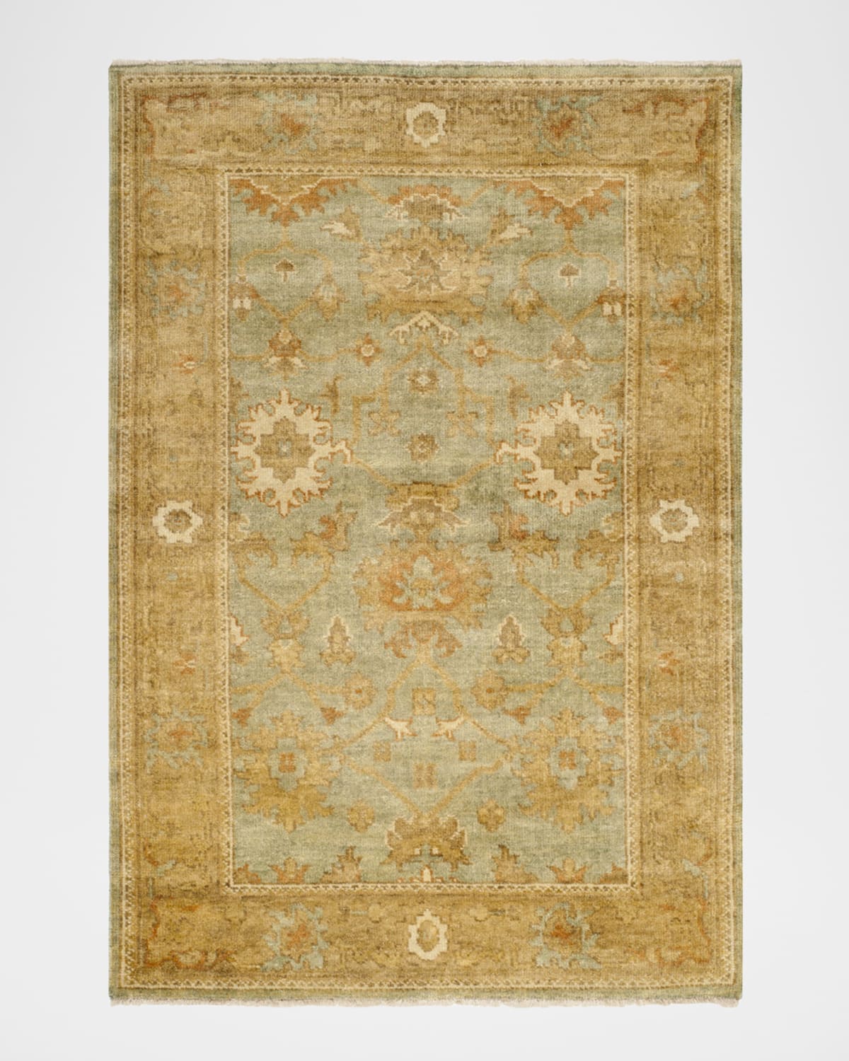 Vegetable Vine Oushak Rug, 10' x 14'