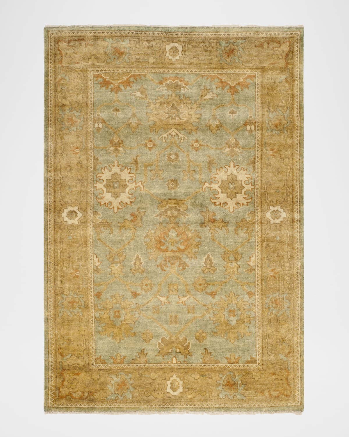 Vegetable Vine Oushak Rug, 6' x 9'