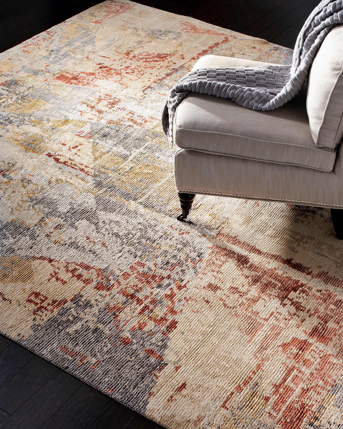Bronny Hand-Knotted Rug, 6' x 9'