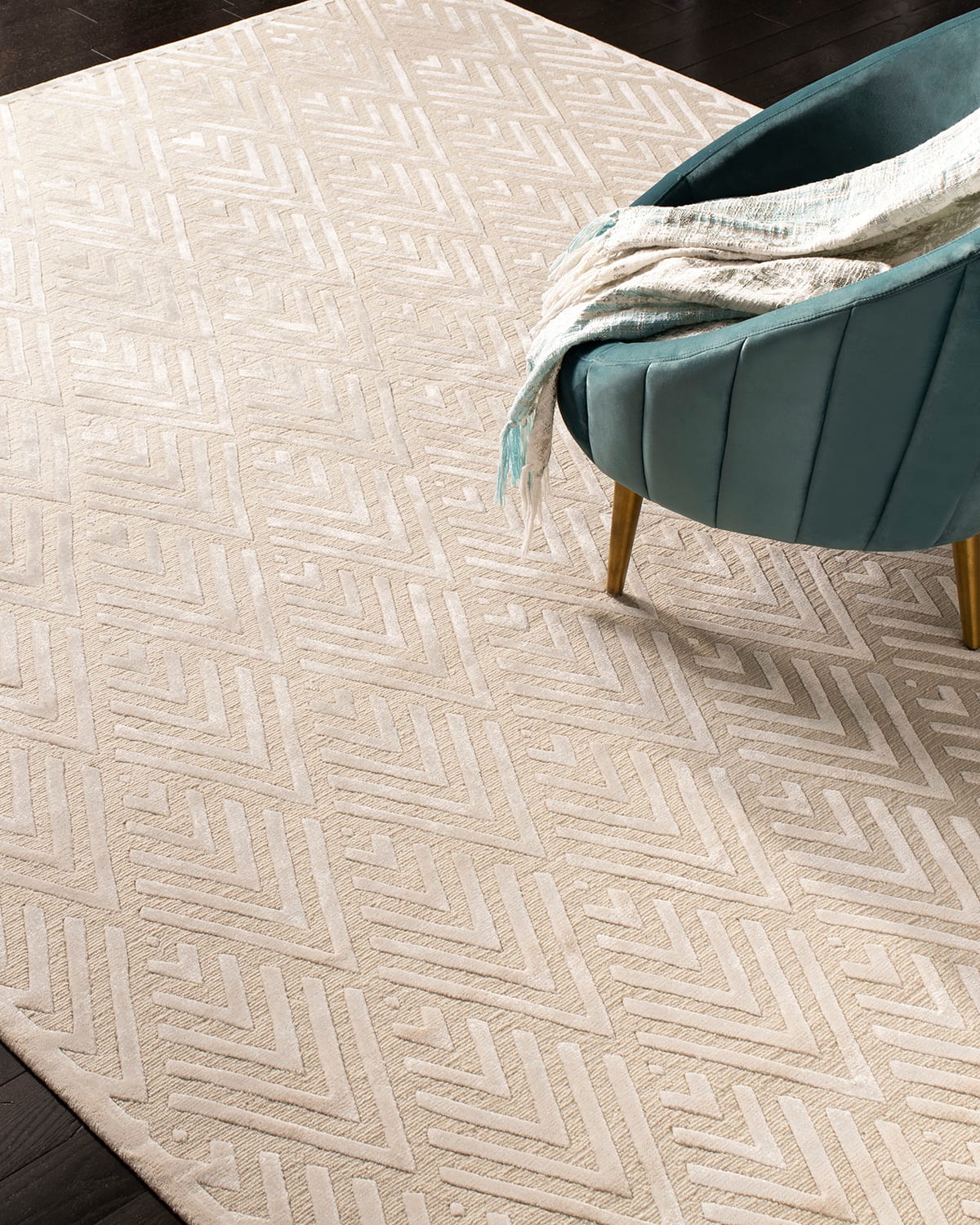 Jazz Age Hand-Knotted Rug, 8' x 10'