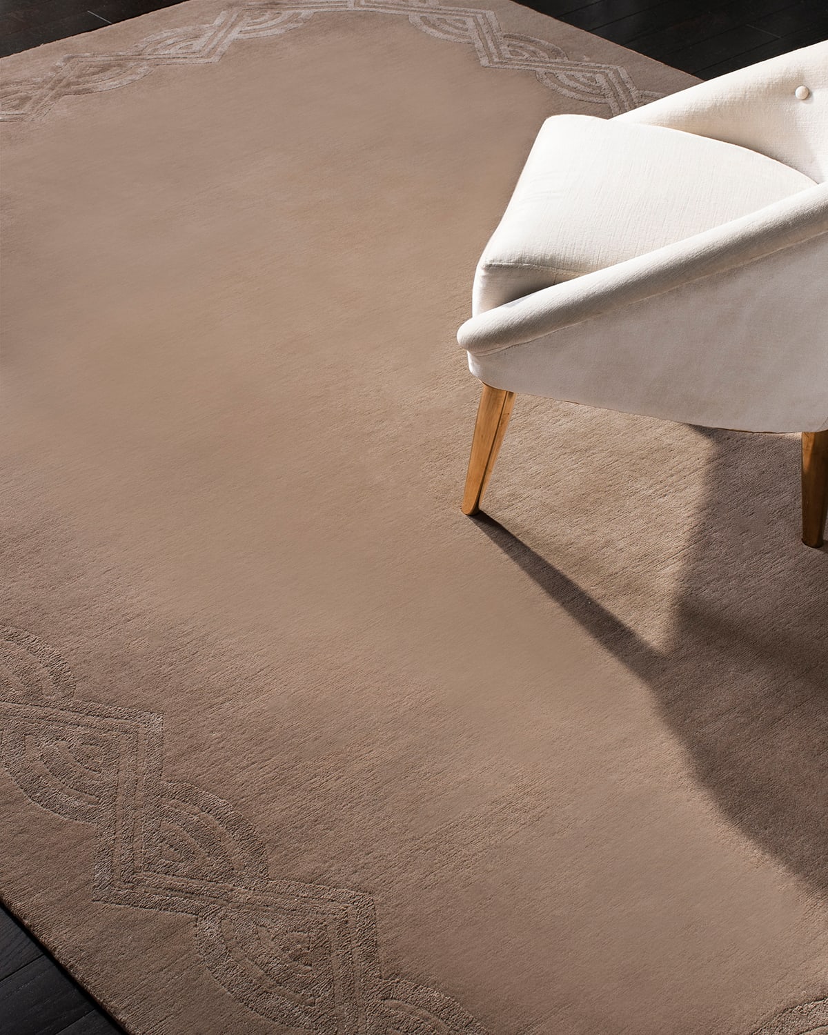 Dufrene Taupe Hand-Knotted Rug, 6' x 9'