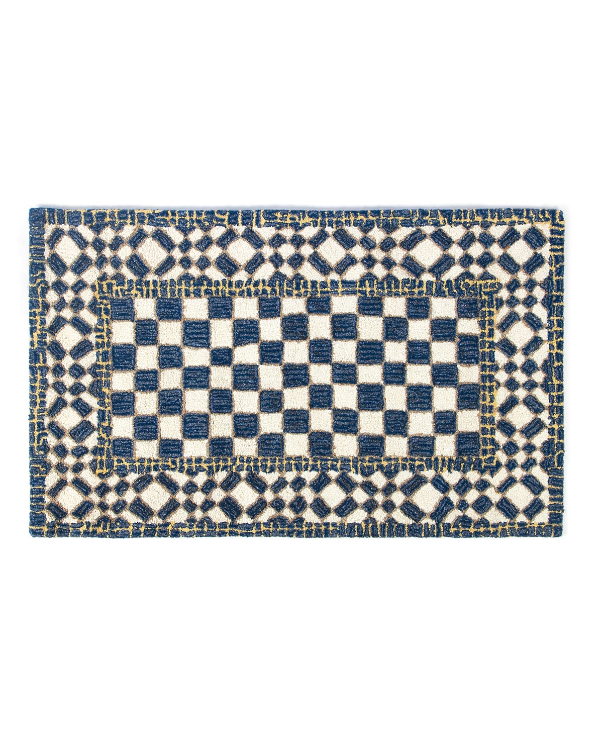Royal Check Rug, 2.3' x 3.8'