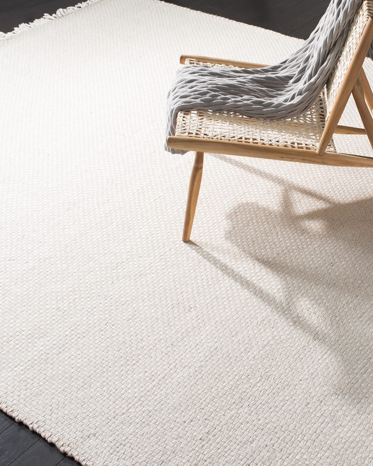 Amalie Bone Hand-Woven Flat Weave Runner, 2' x 8'