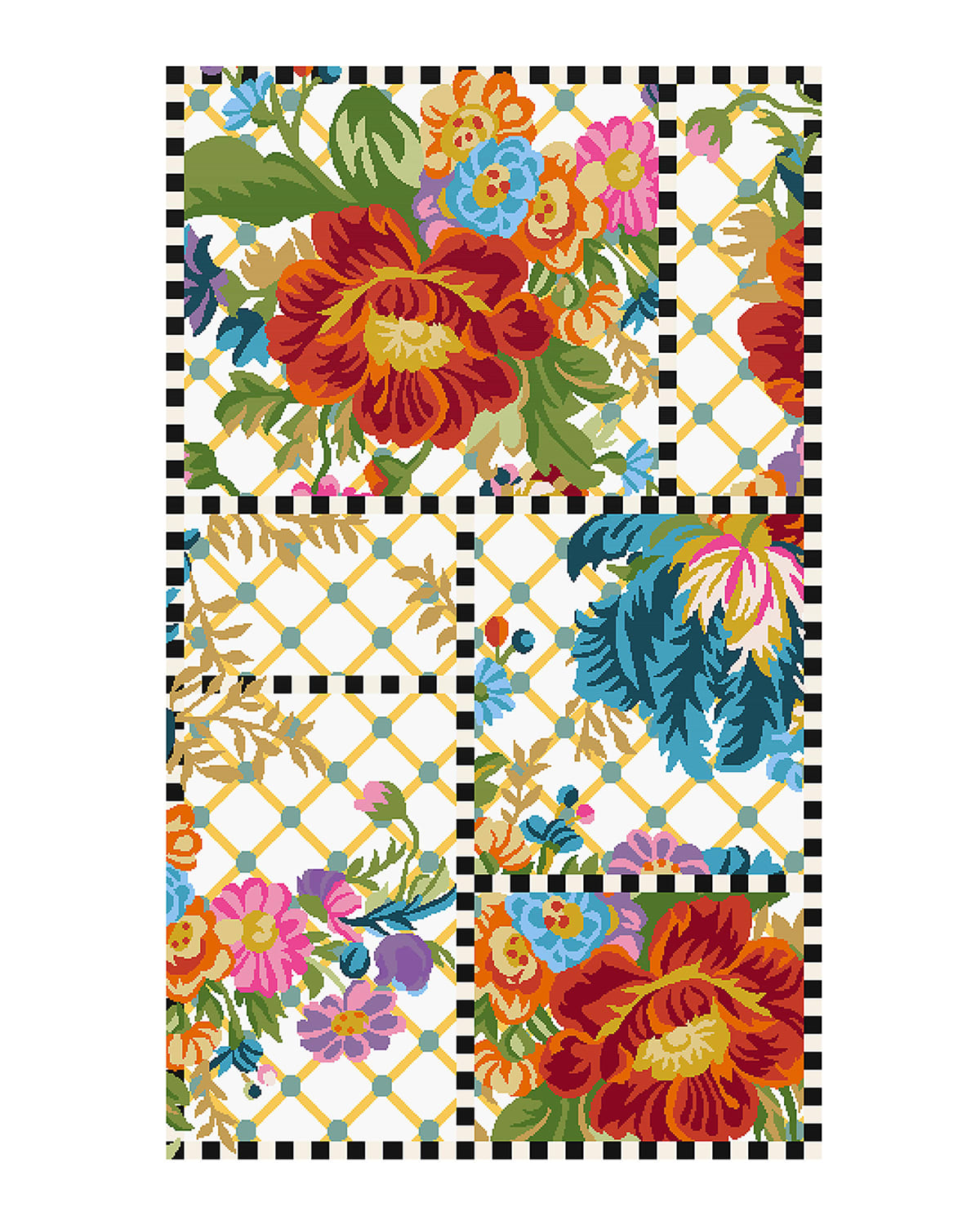 Flower Market Trellis Rug, 3' x 5'