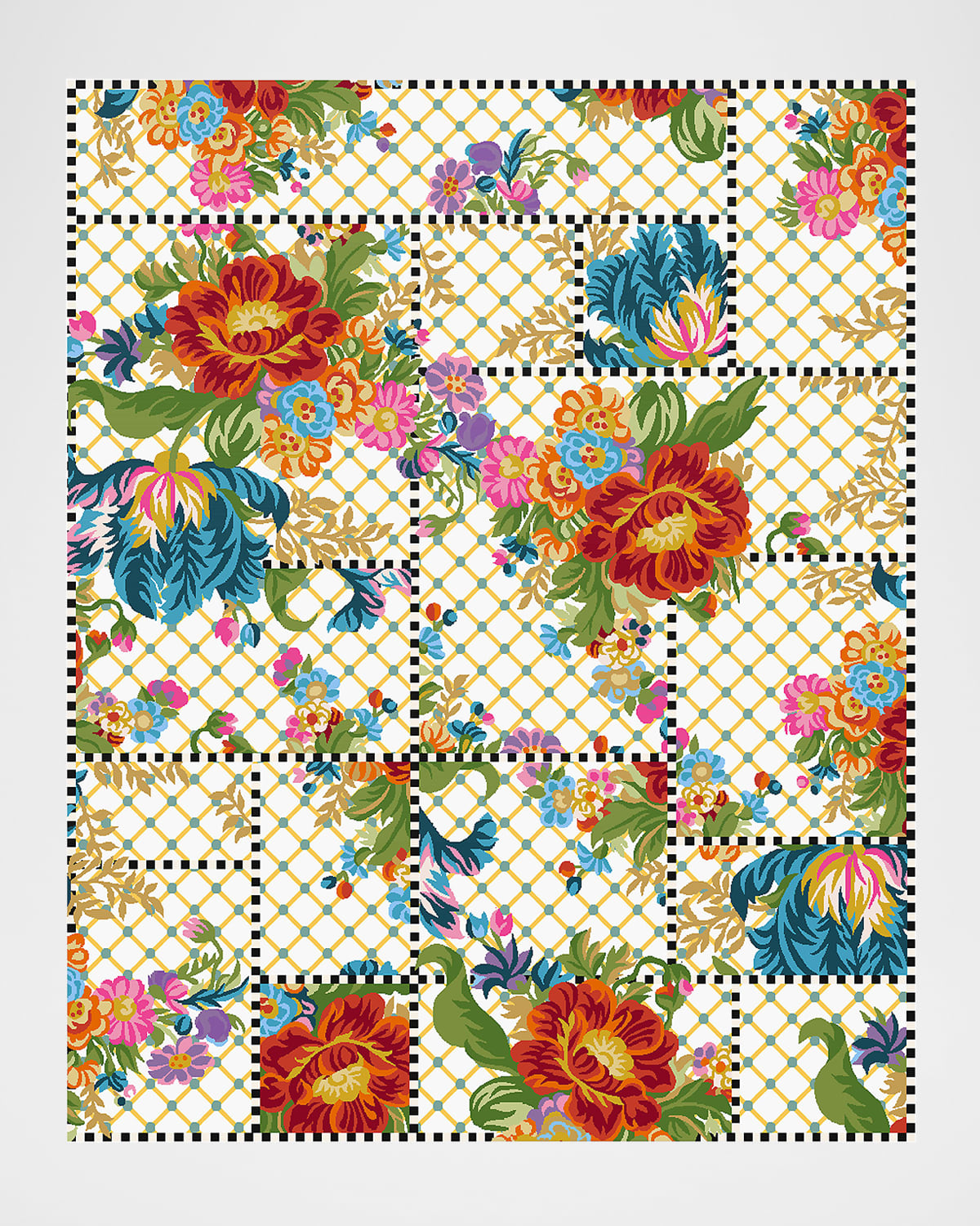 Flower Market Trellis Rug, 8' x 10'