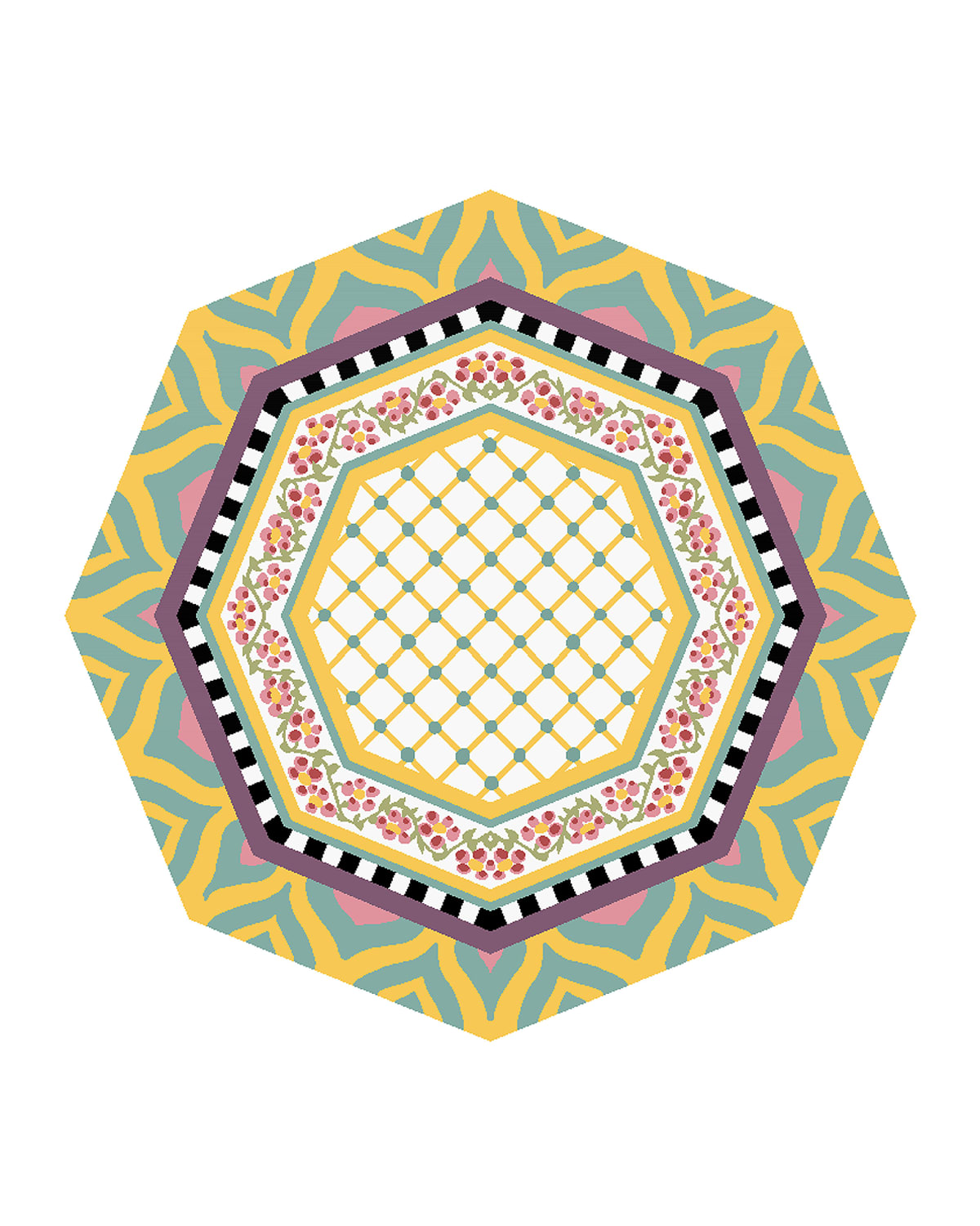 Hitchcock Field Rug, 6' Octagon