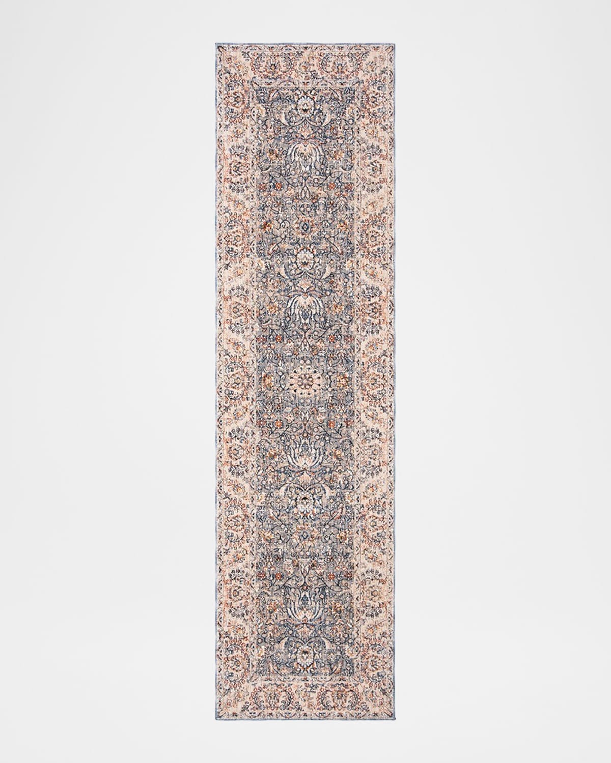 Celia Gray/Ivory Power-Loomed Runner, 2' x 8'