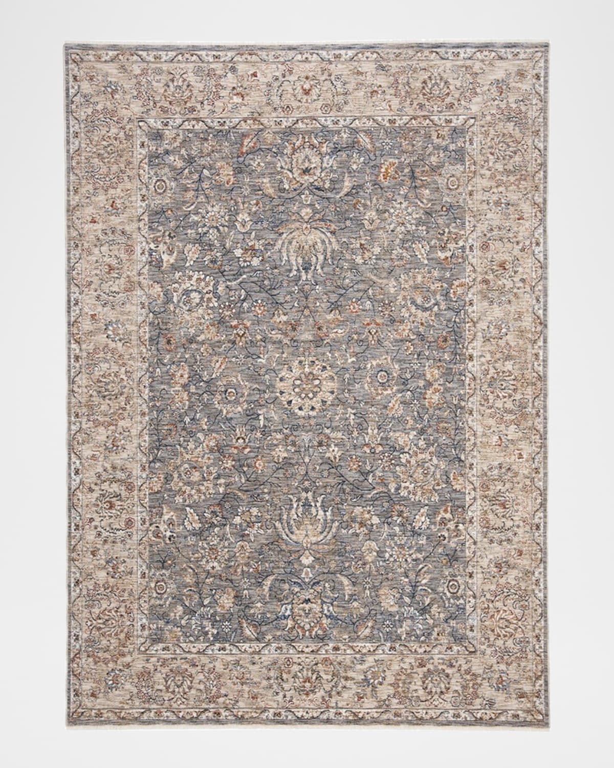 Celia Gray/Ivory Power-Loomed Rug, 5' x 8'