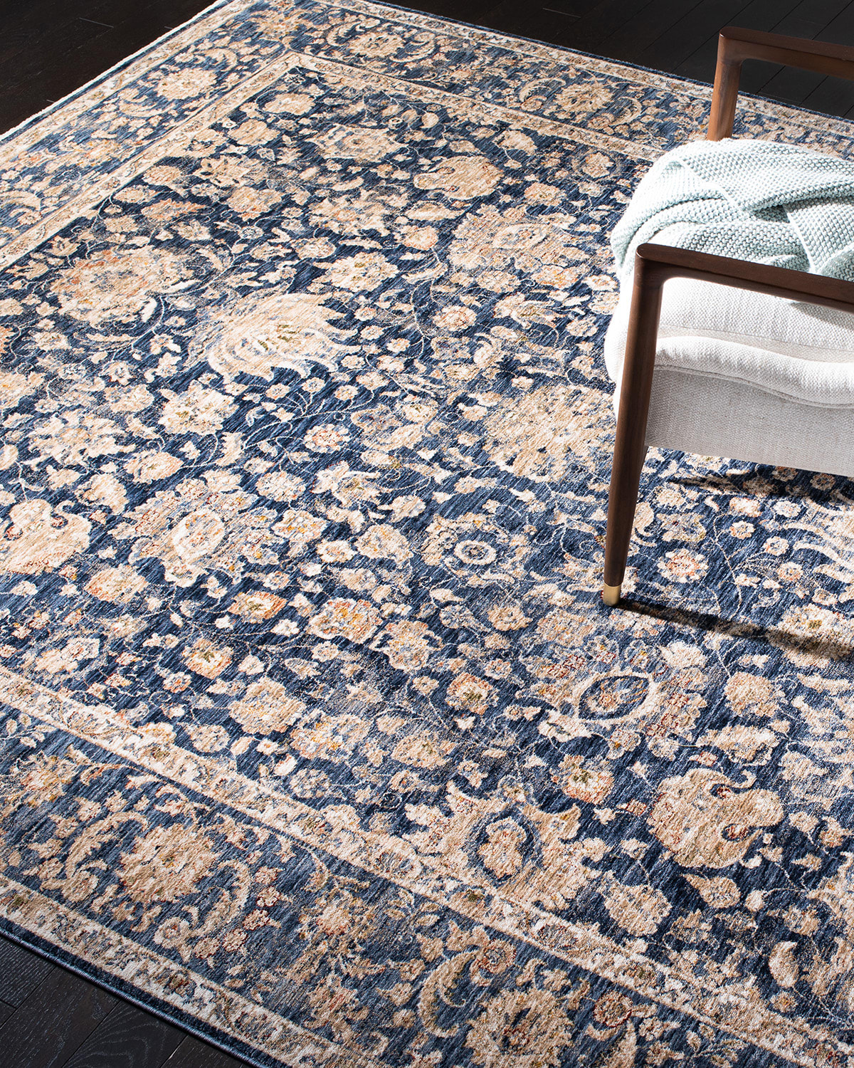 Celia Navy Power-Loomed Rug, 5' x 8'