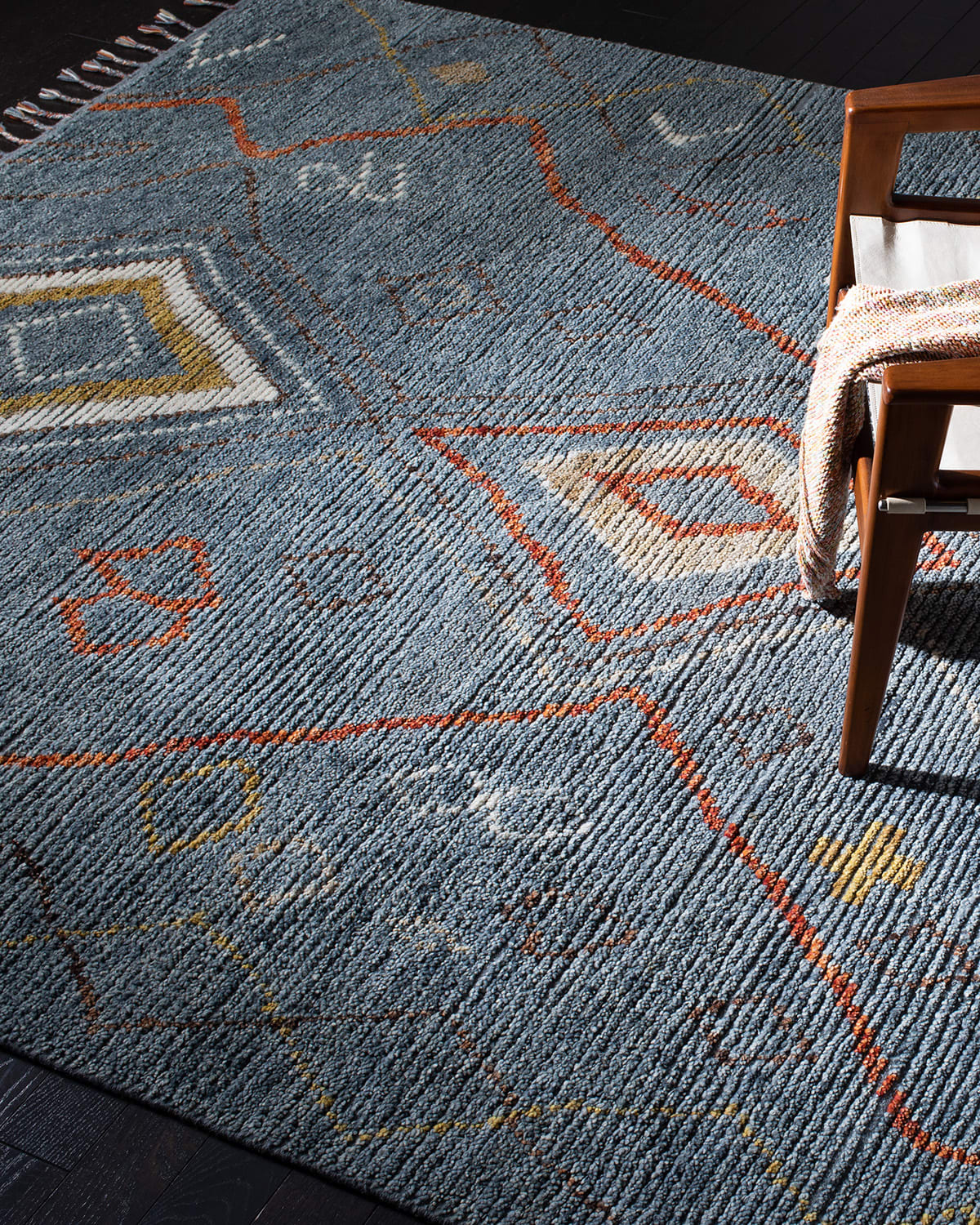 Nahla Blue Hand-Knotted Rug, 9' x 12'