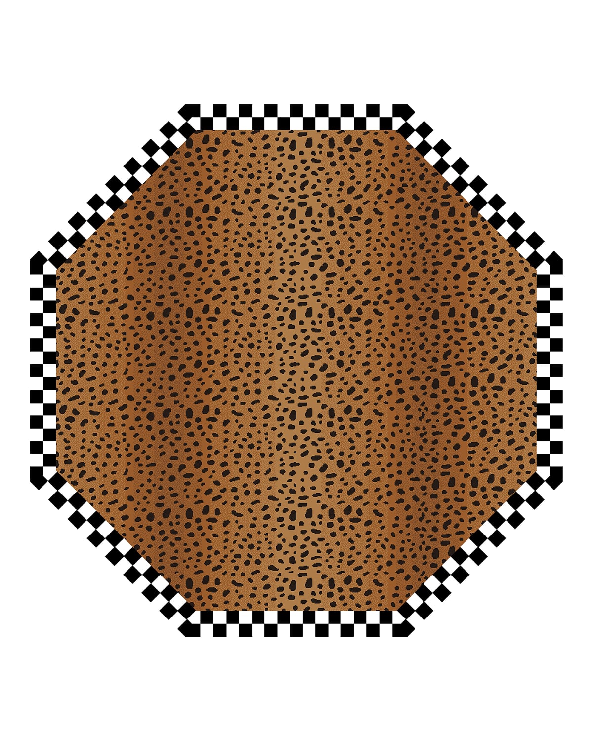 Cheetah Octagon Rug, 6' Round