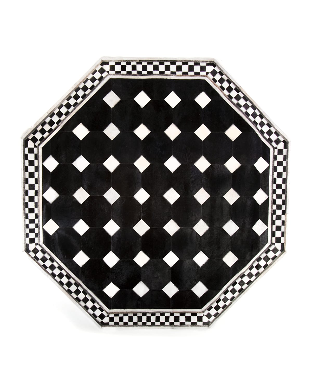 Westminster Hair Hide Octagon Rug, 6' Round