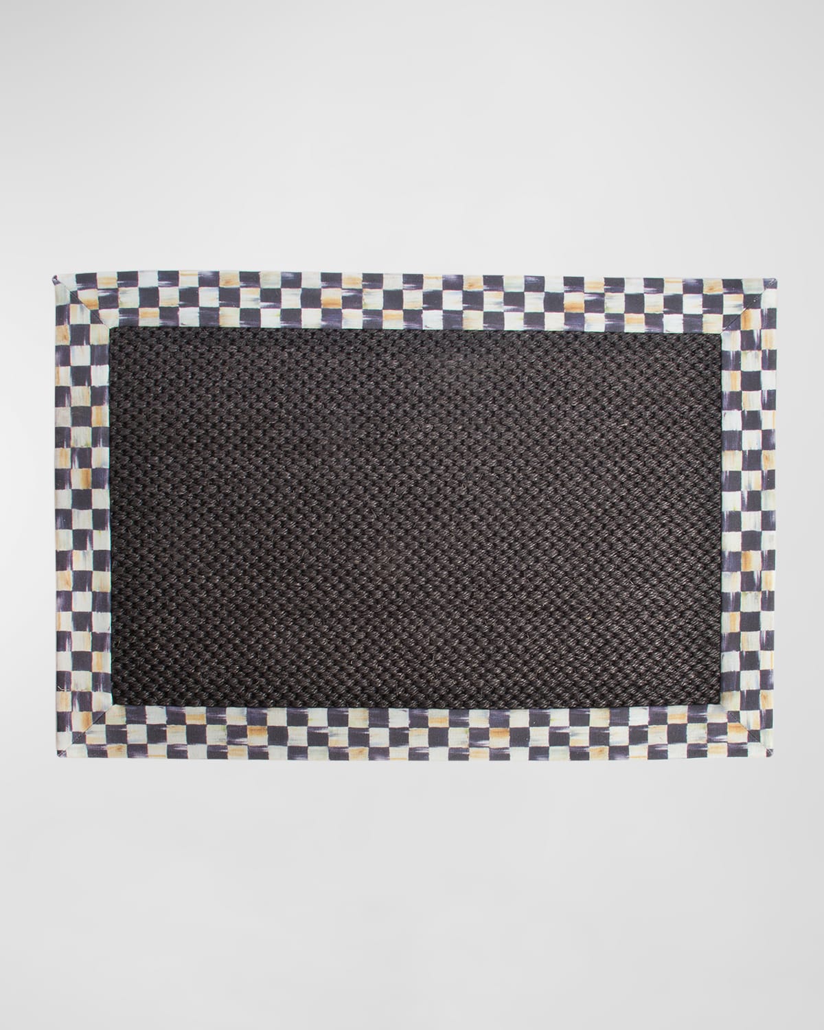 Courtly Check Black Sisal Rug, 2' x 3'