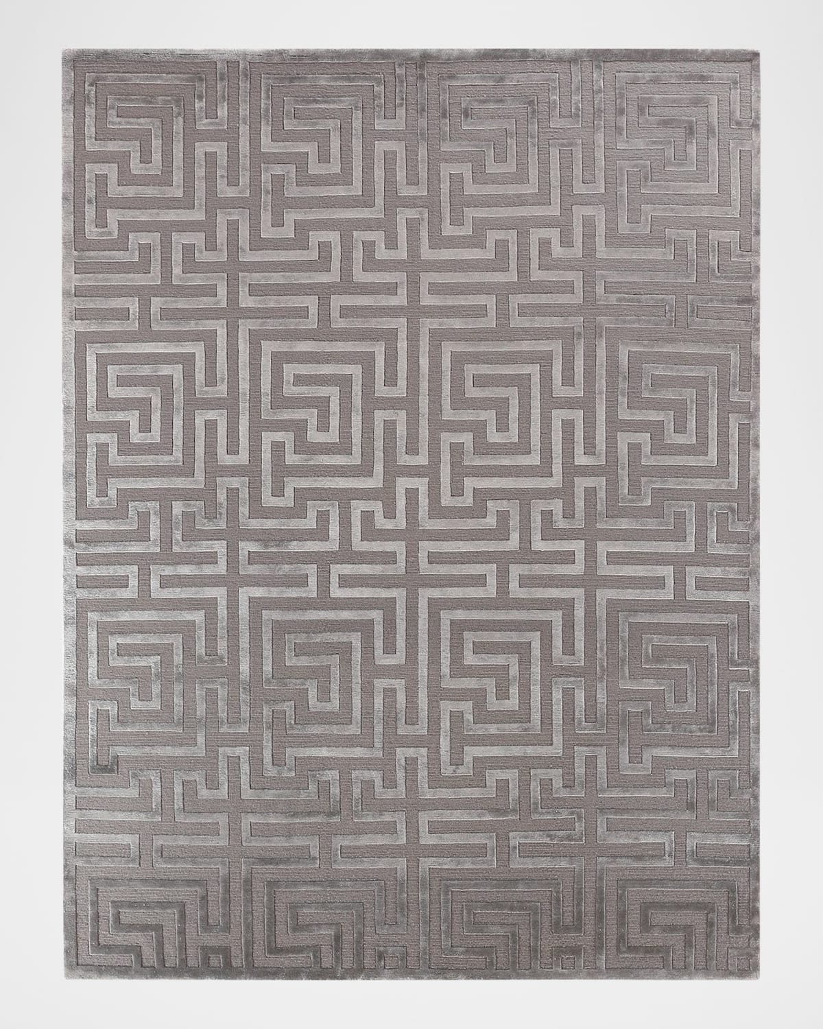 Silver Trellis Rug, 6' x 9'