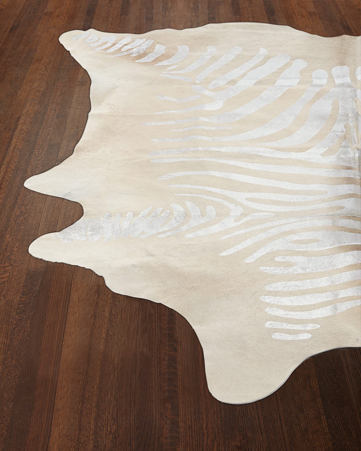 Tali Silver Zebra Rug, 5' x 7'