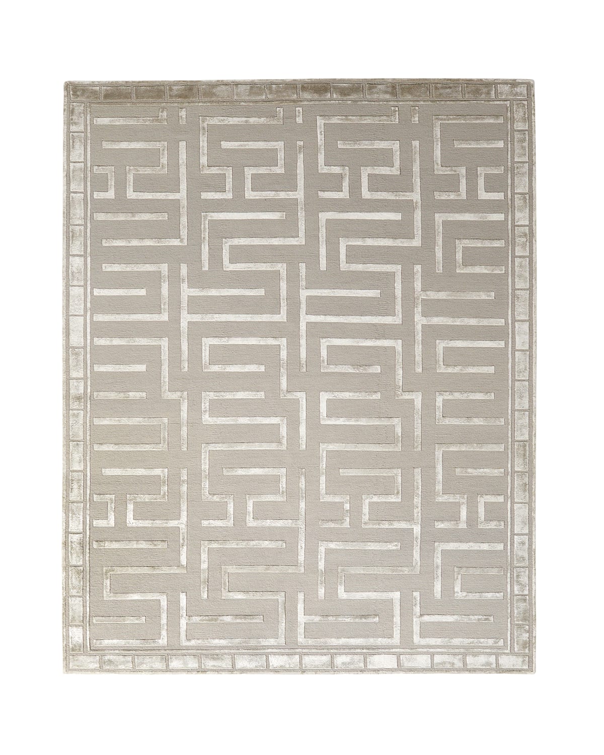 Rowling Maze Hand-Knotted Rug, 10' x 14'