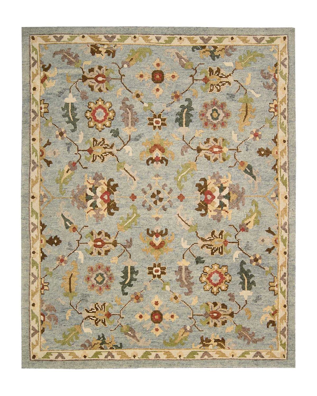 Echo Garden Rug, 6' x 9inin,Hand knotted in Tibetan style of hand-spun wool. Enhanced with a special wash to create a beautiful at RugsBySize.com