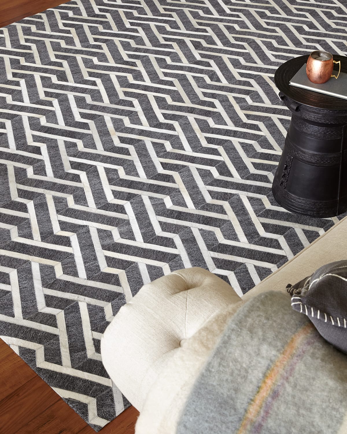 Portia Hairhide Rug, 8' x 11'