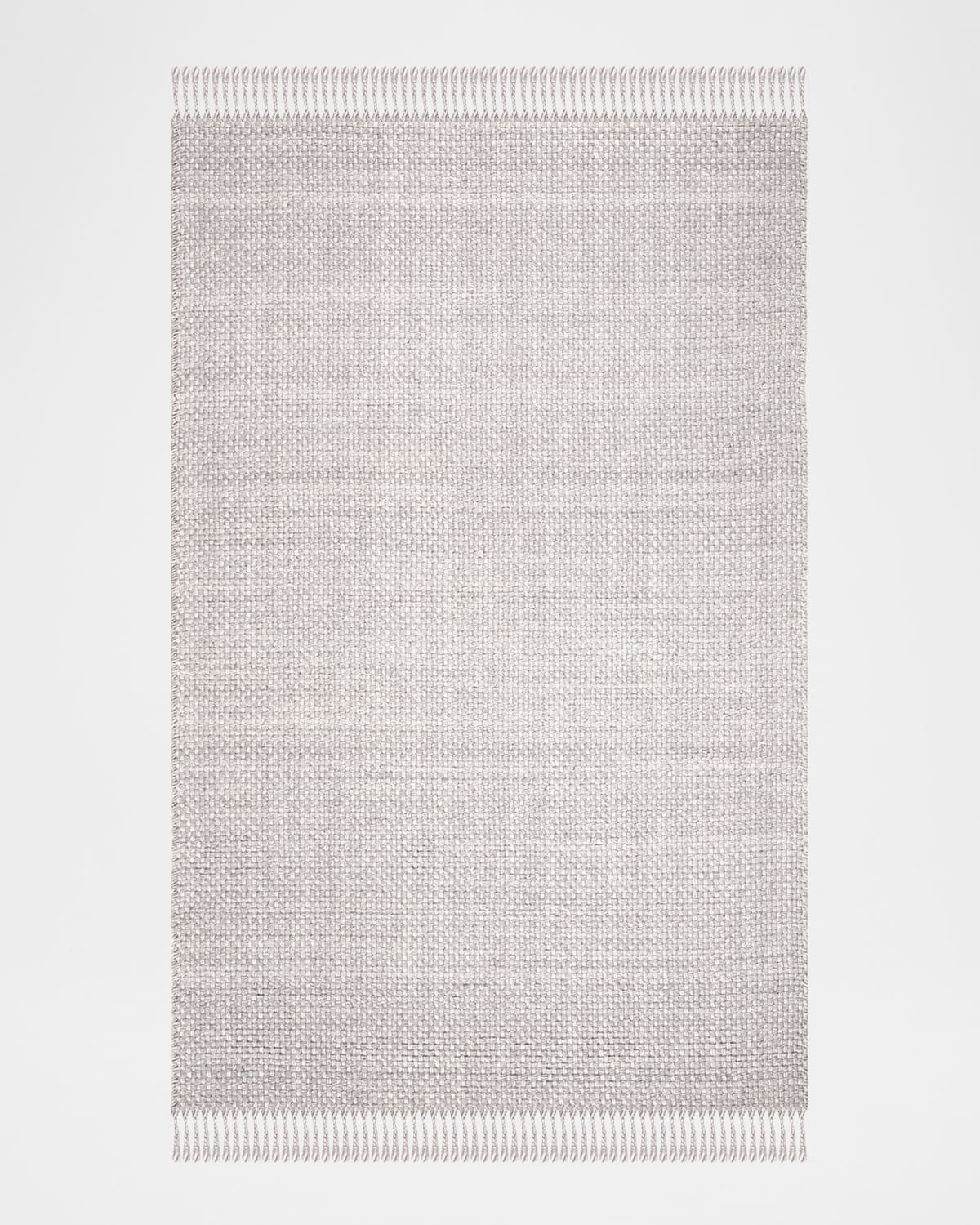 Amalie Pewter Hand-Woven Flat Weave Rug, 5' x 8'