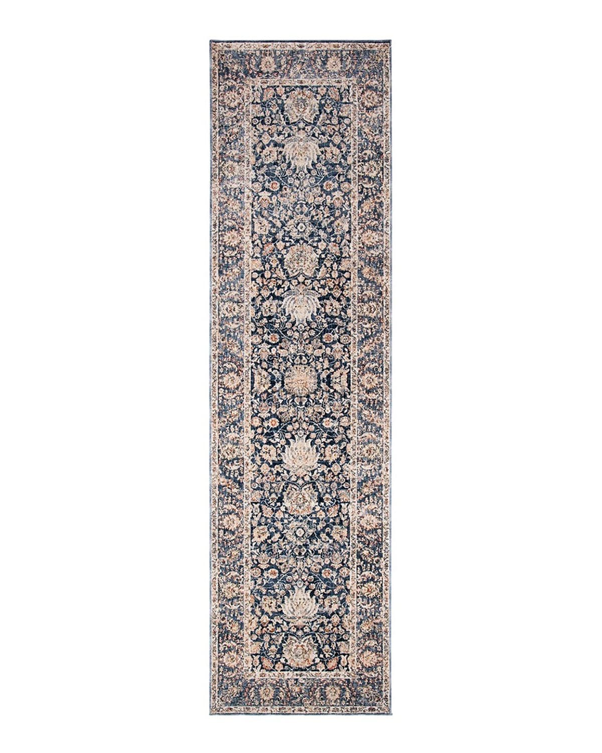 Celia Navy Power-Loomed Runner, 2' x 8'