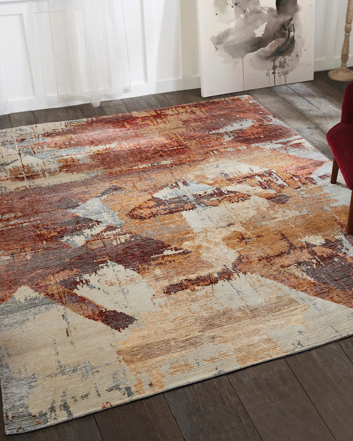 Birdsong Hand-Knotted Rug, 4' x 6'