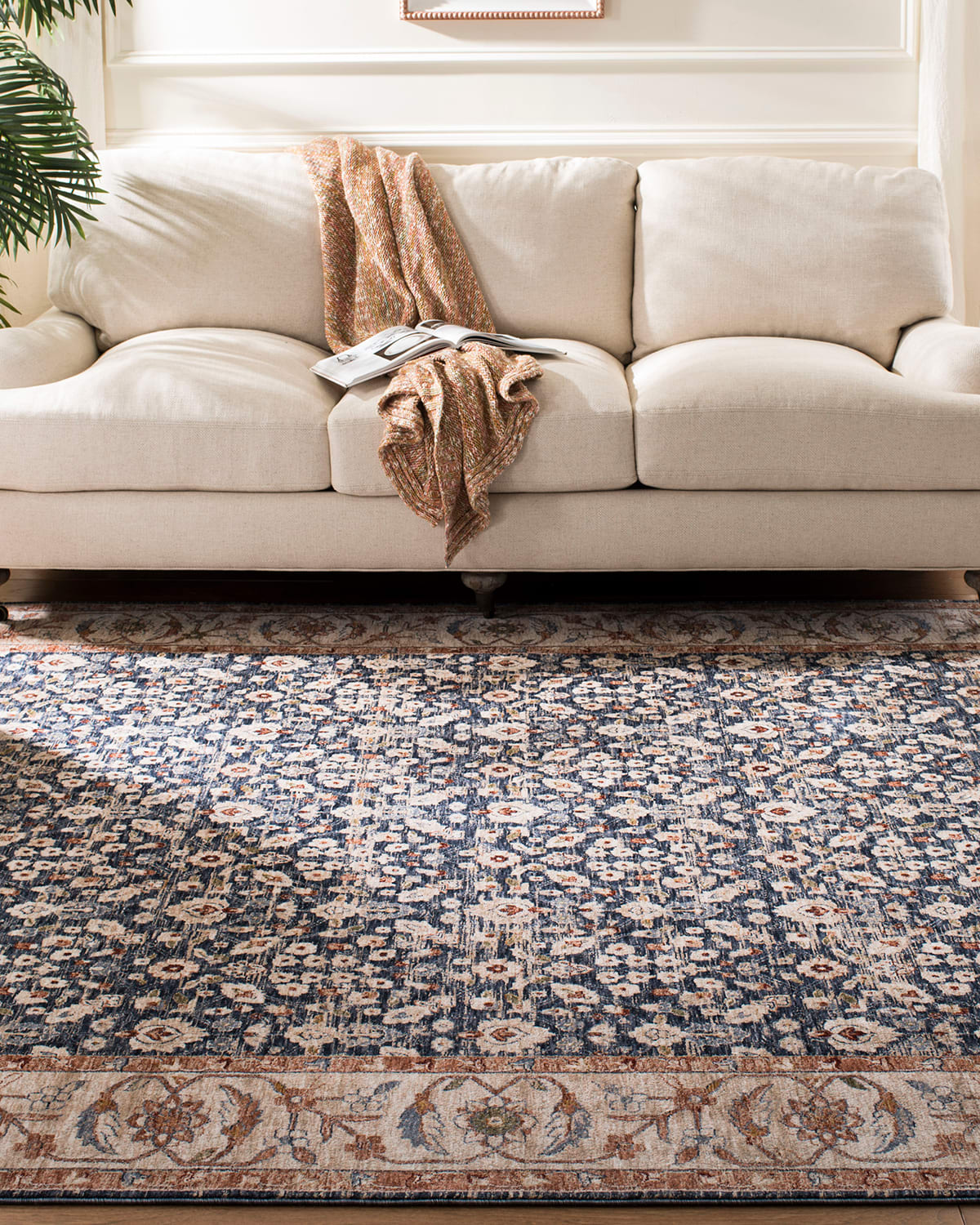 Carlingford Navy Power-Loomed Rug, 6' x 9'