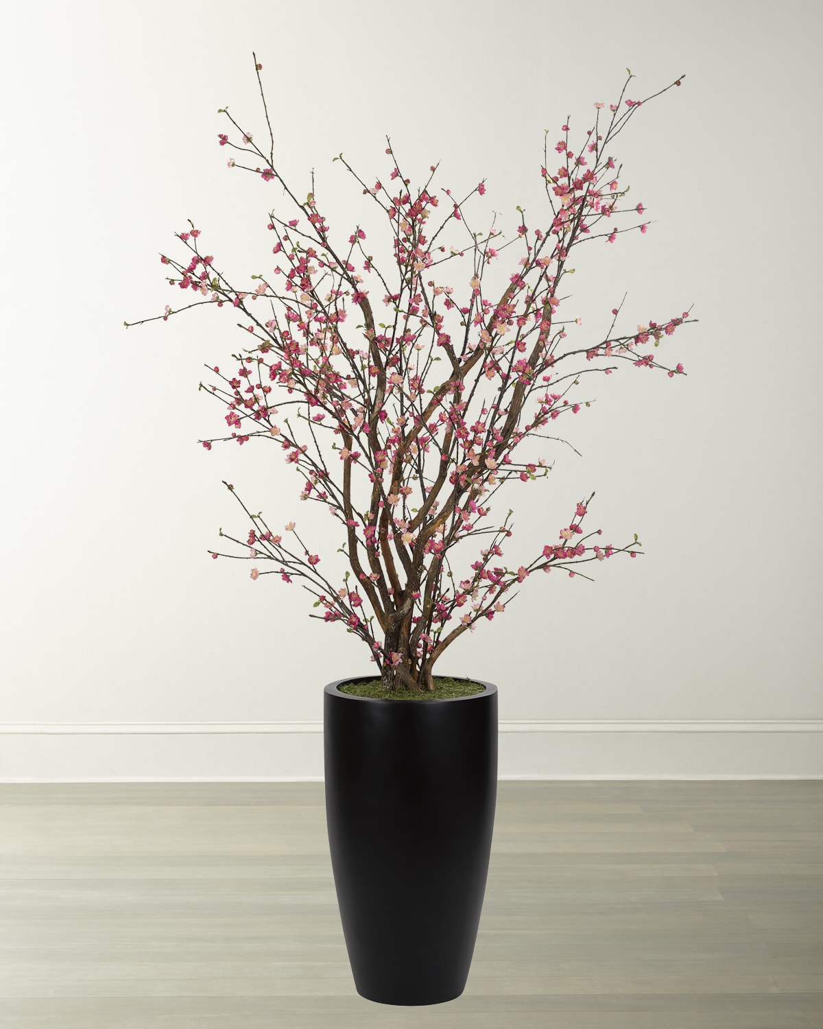 Faux Cherry Blossom Arrangement in Tapered Planter
