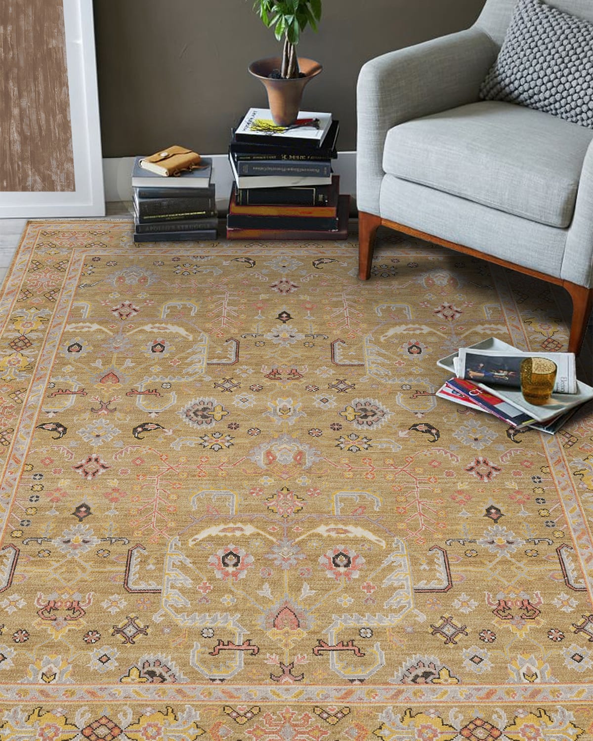 Clay Hand-Knotted Wool Rug, 8' x 10'