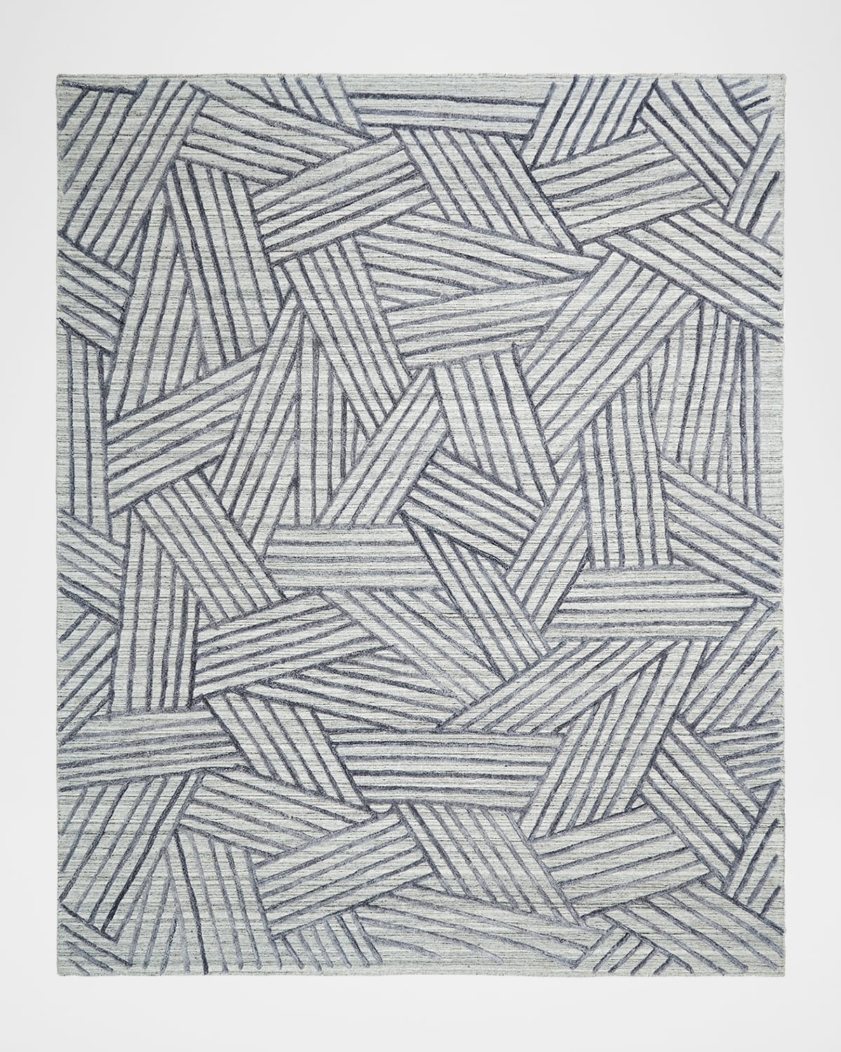 Borders Hand Knotted Rug, 6' x 9'