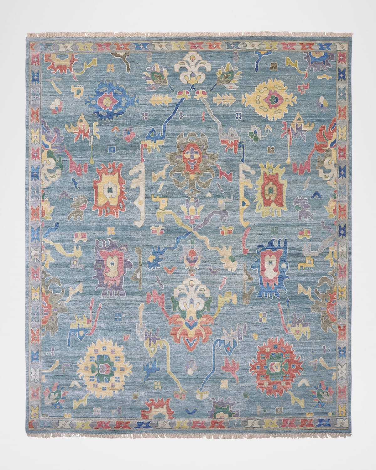 Fanning Hand Knotted Rug, 9' x 12'