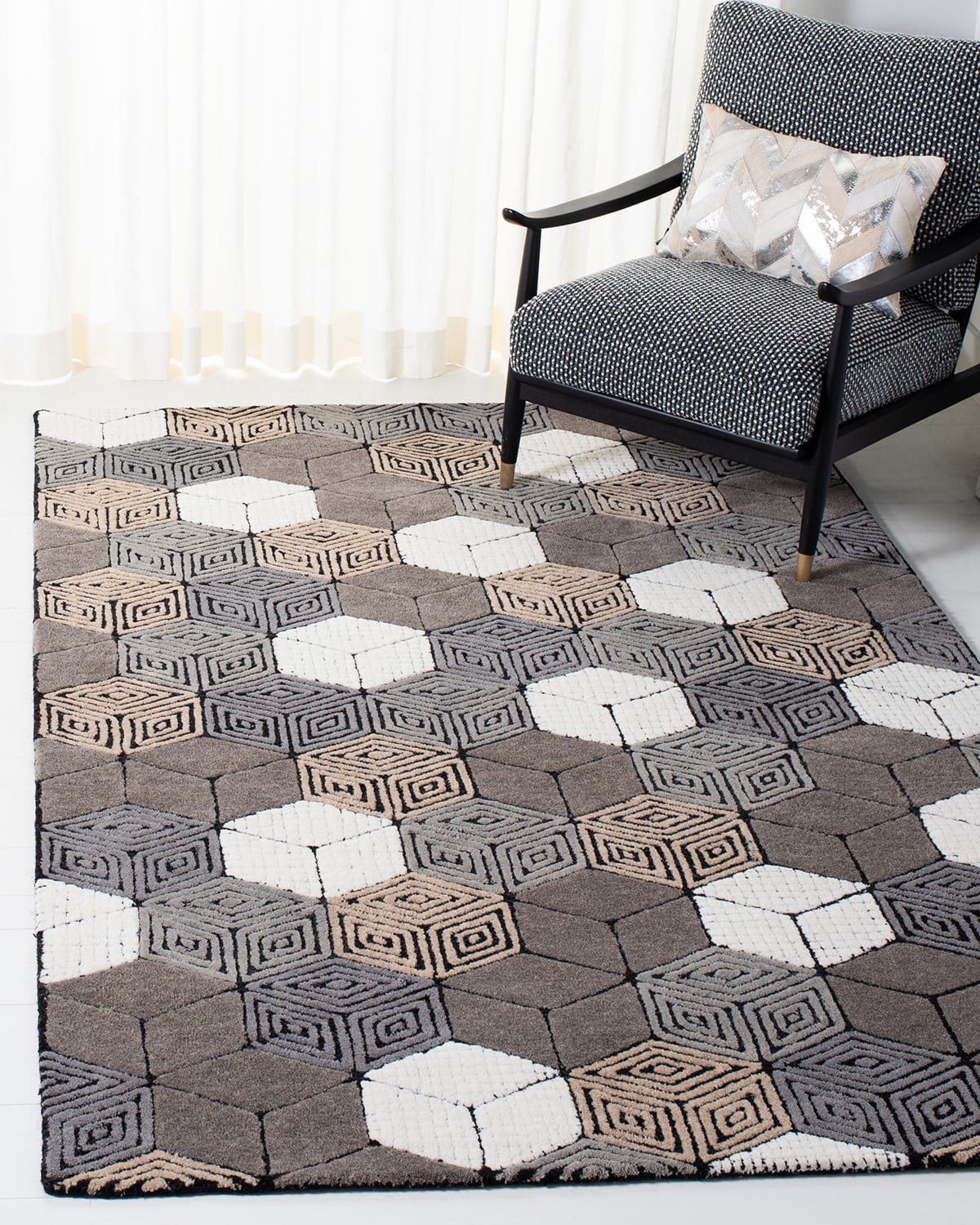 Snowdrop Hand-Tufted Rug, 5' x 8'