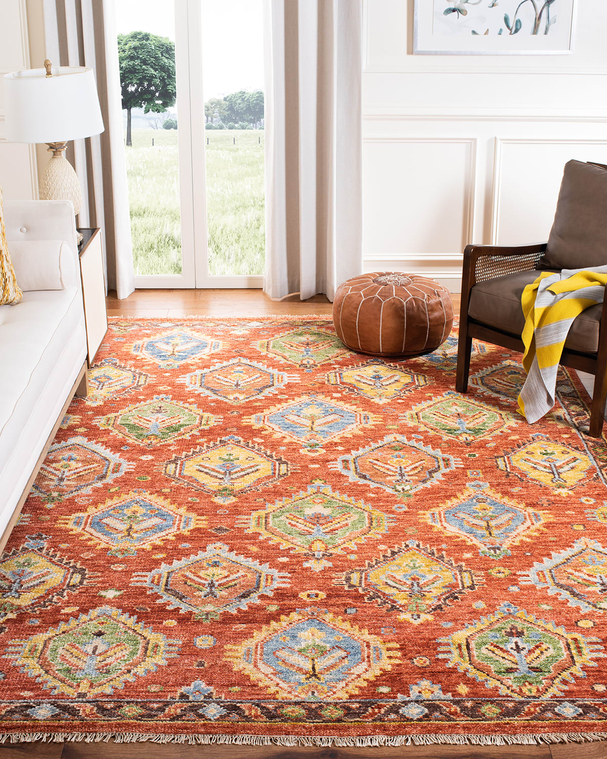 Poppy Hand-Knotted Rug, 8' x 10'
