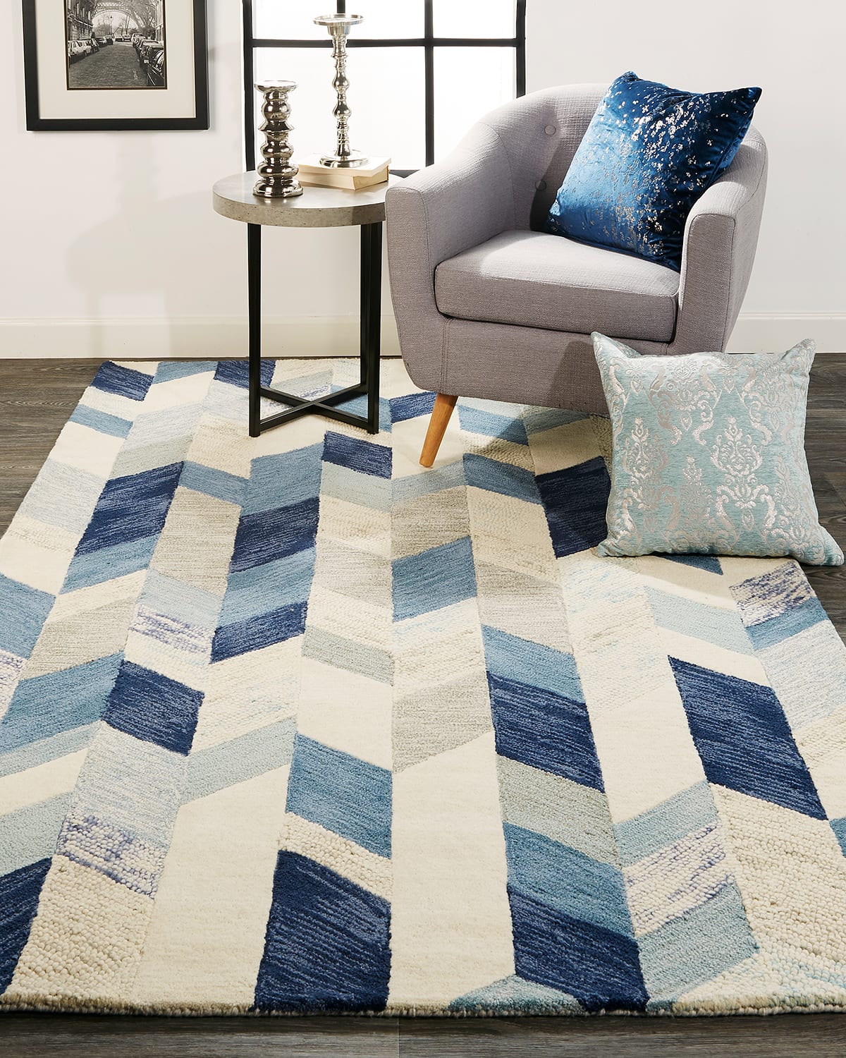 Binada Tufted Graphic Chevron Rug, 2' x 3'