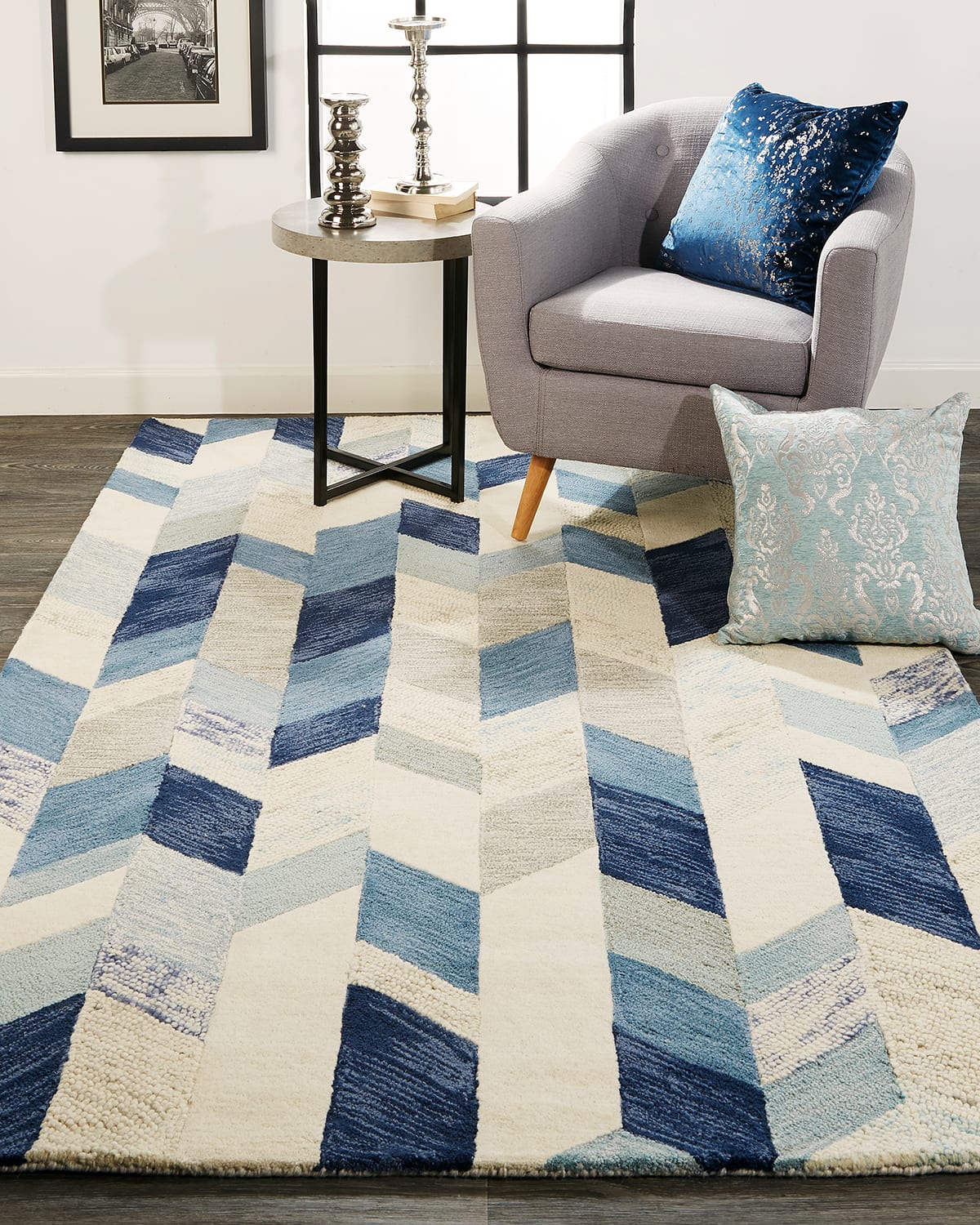 Binada Tufted Graphic Chevron Rug, 5' x 8'