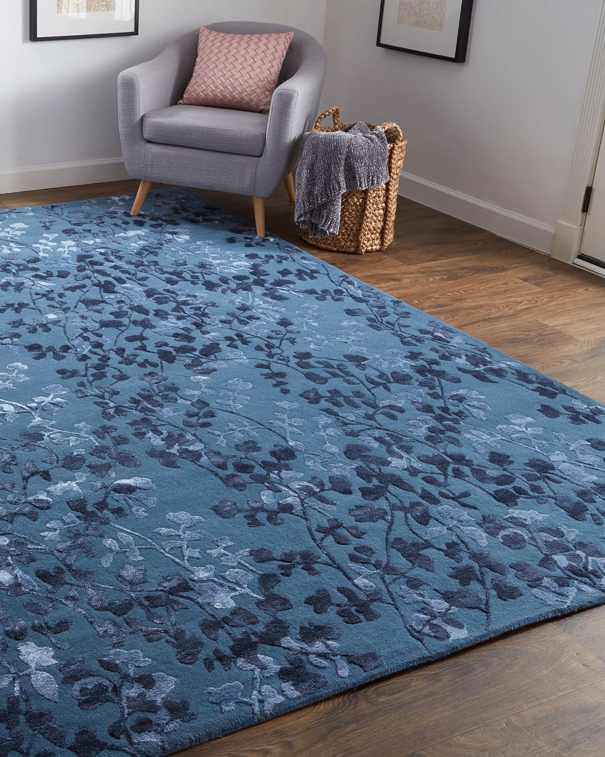 Khalo High-Low Floral Wool-Blend Rug, 2' x 3'