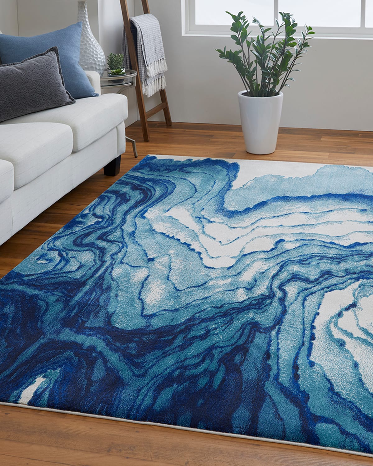 Omari Contemporary Watercolor Rug, 10' x 13'
